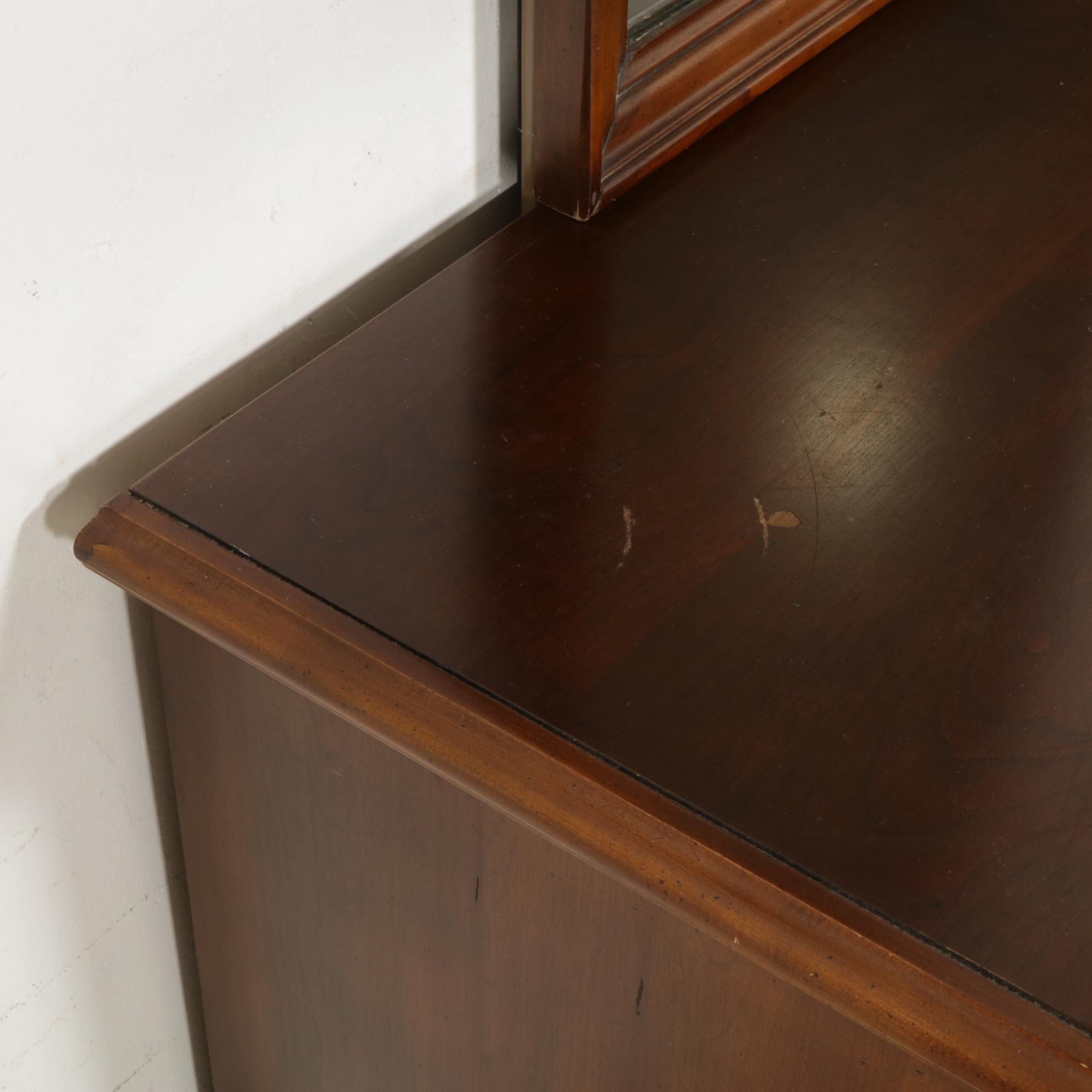 Vaughn Furniture Federal Style Cherry Dresser and Mirror