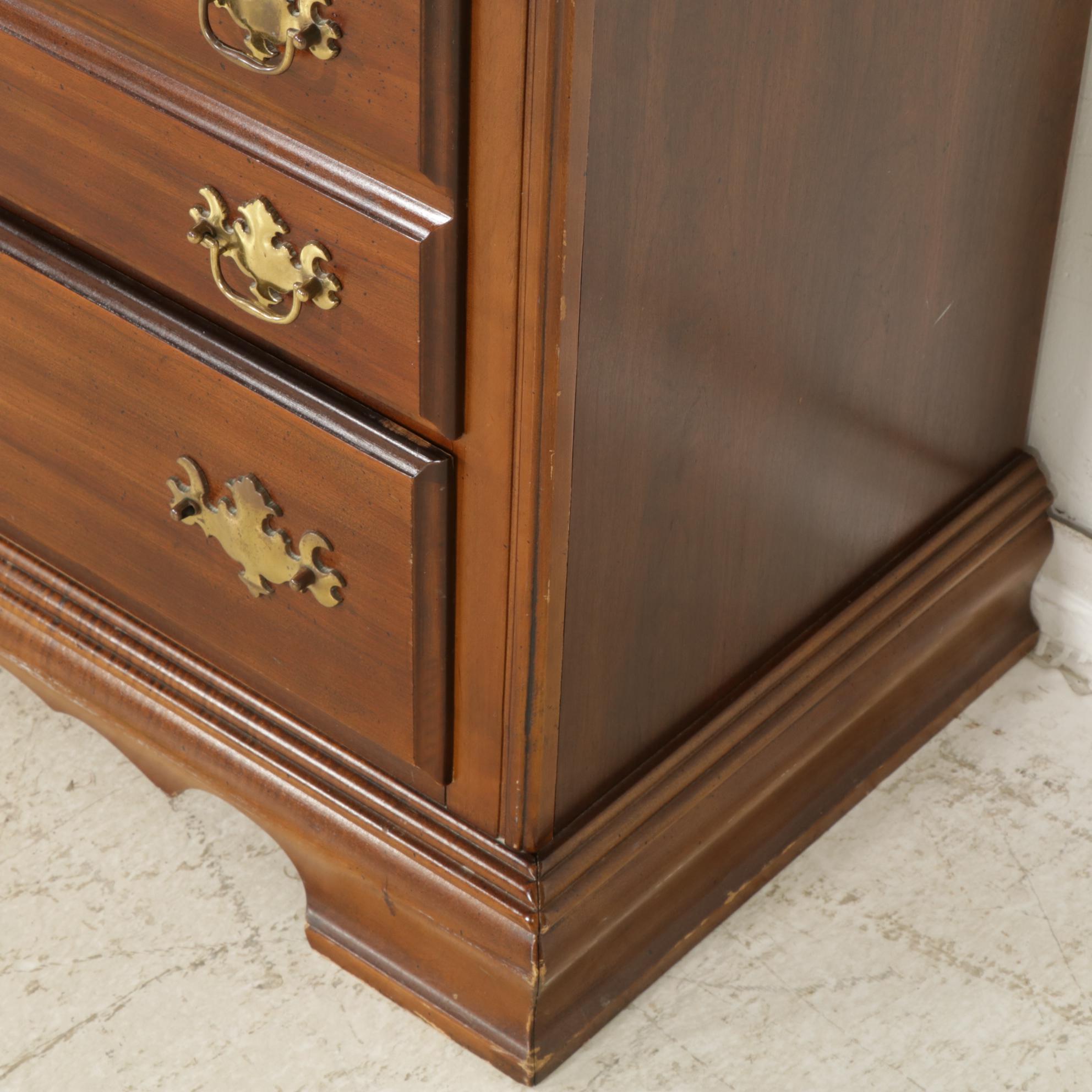 Vaughn Furniture Federal Style Cherry Dresser and Mirror