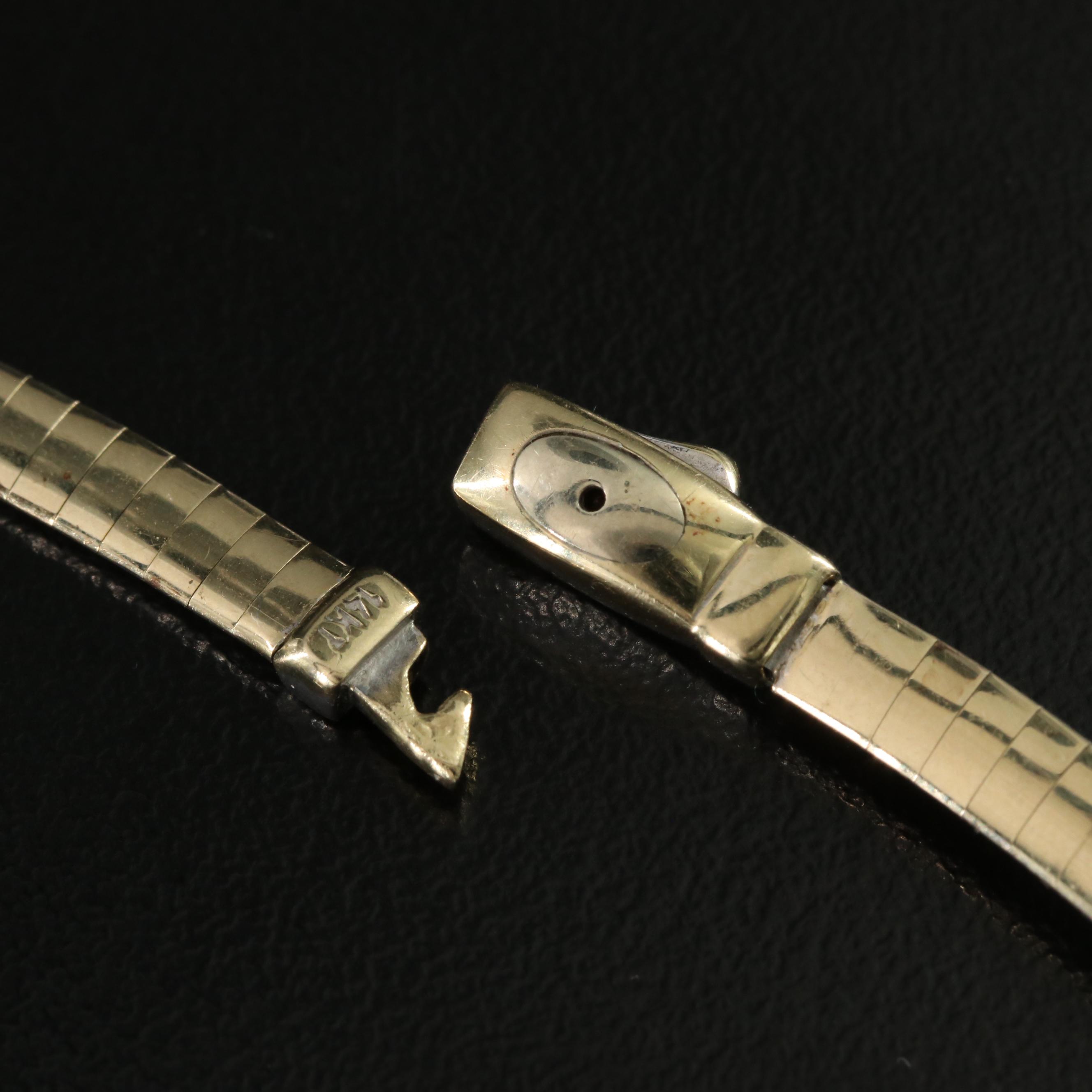 Italian 14K Reversible Omega Chain and Slide Pendant Necklace