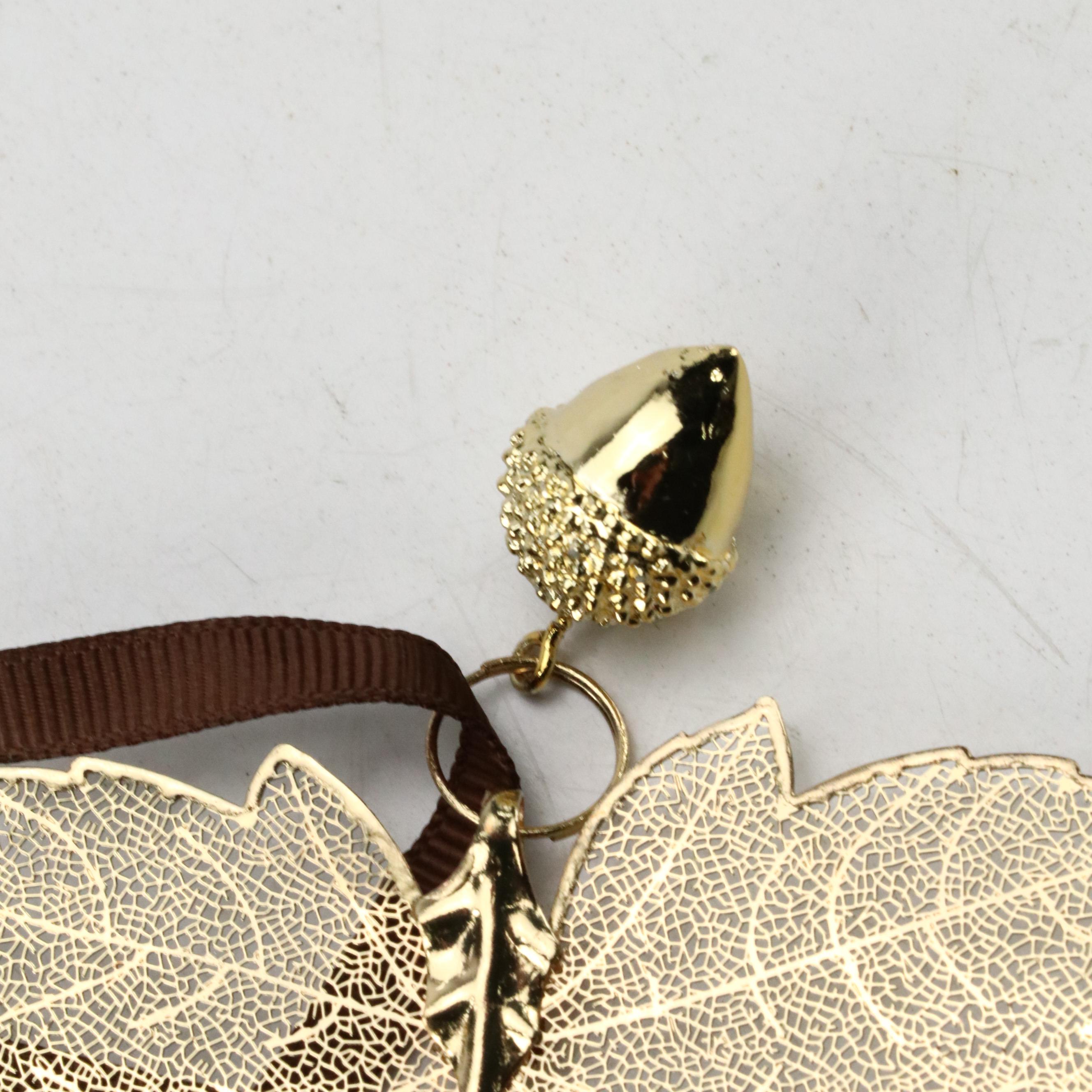 Crate & Barrel Maple and Oak Leaf Ornaments