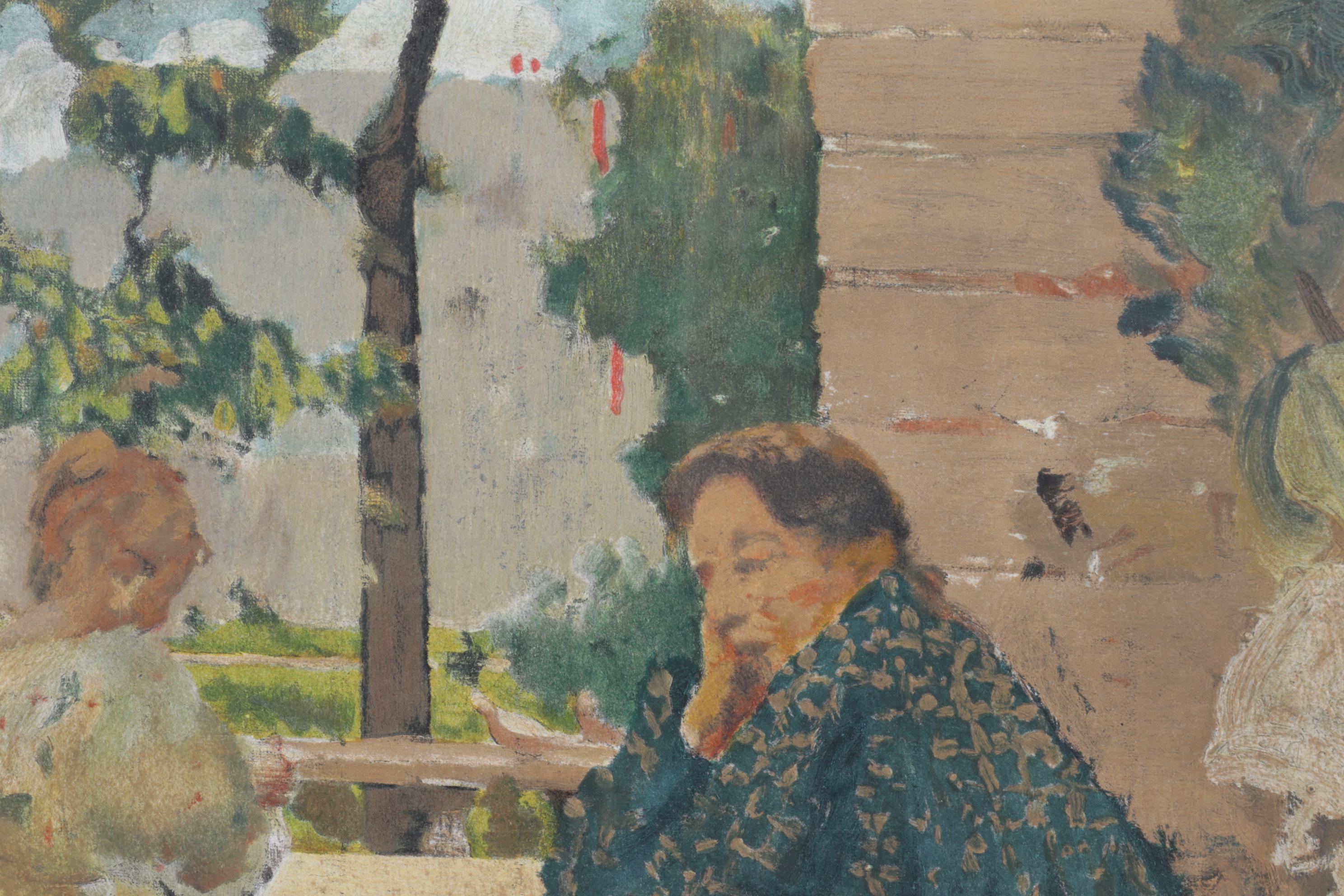 Lithograph After Ker-Xavier Roussel "Femme au Peignoir Bleu Moucheté" 1966