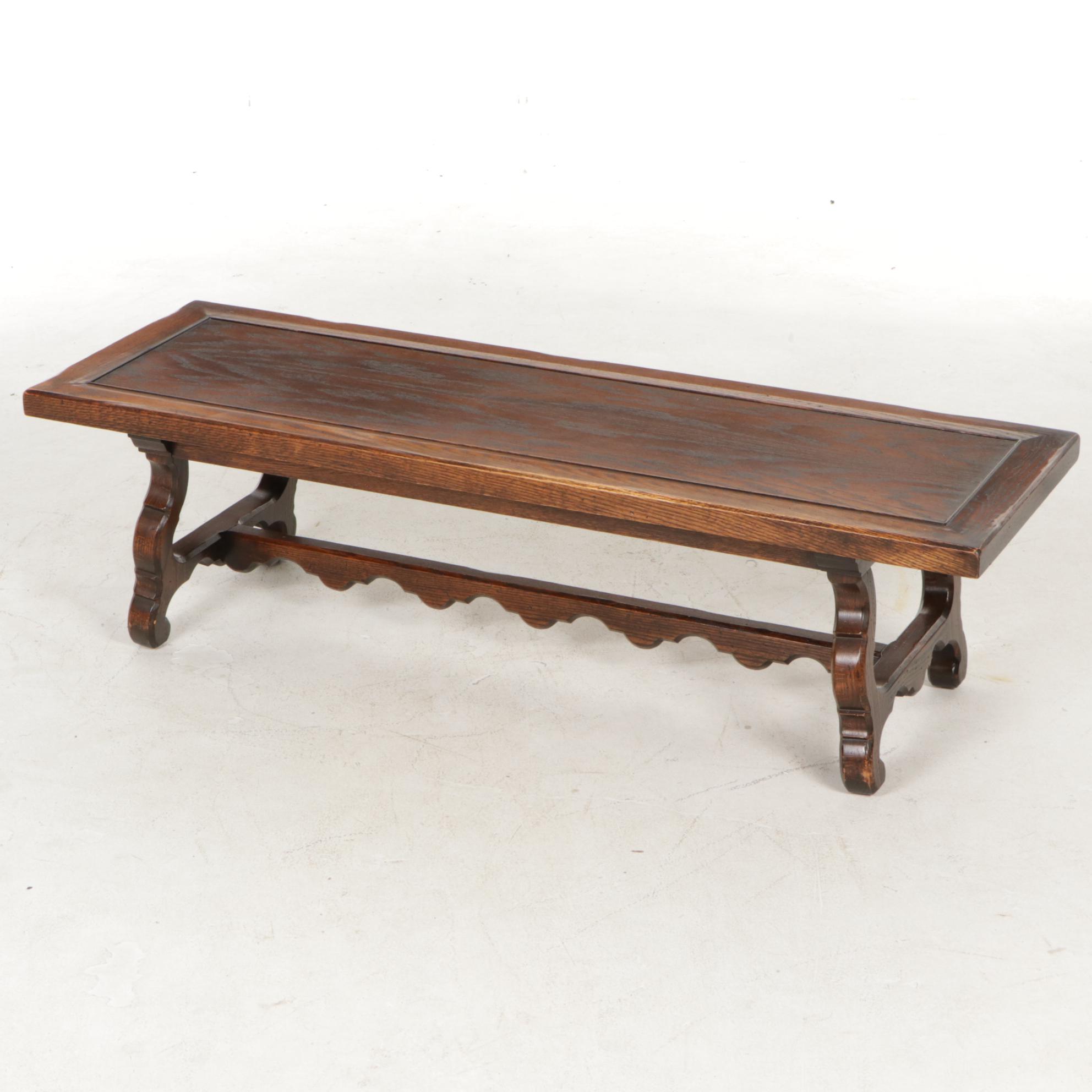 Oak Spanish Baroque Style Coffee Table
