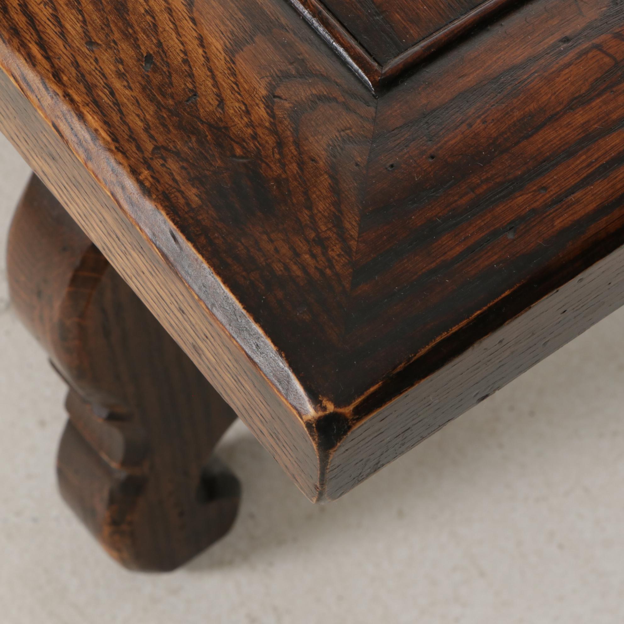 Oak Spanish Baroque Style Coffee Table