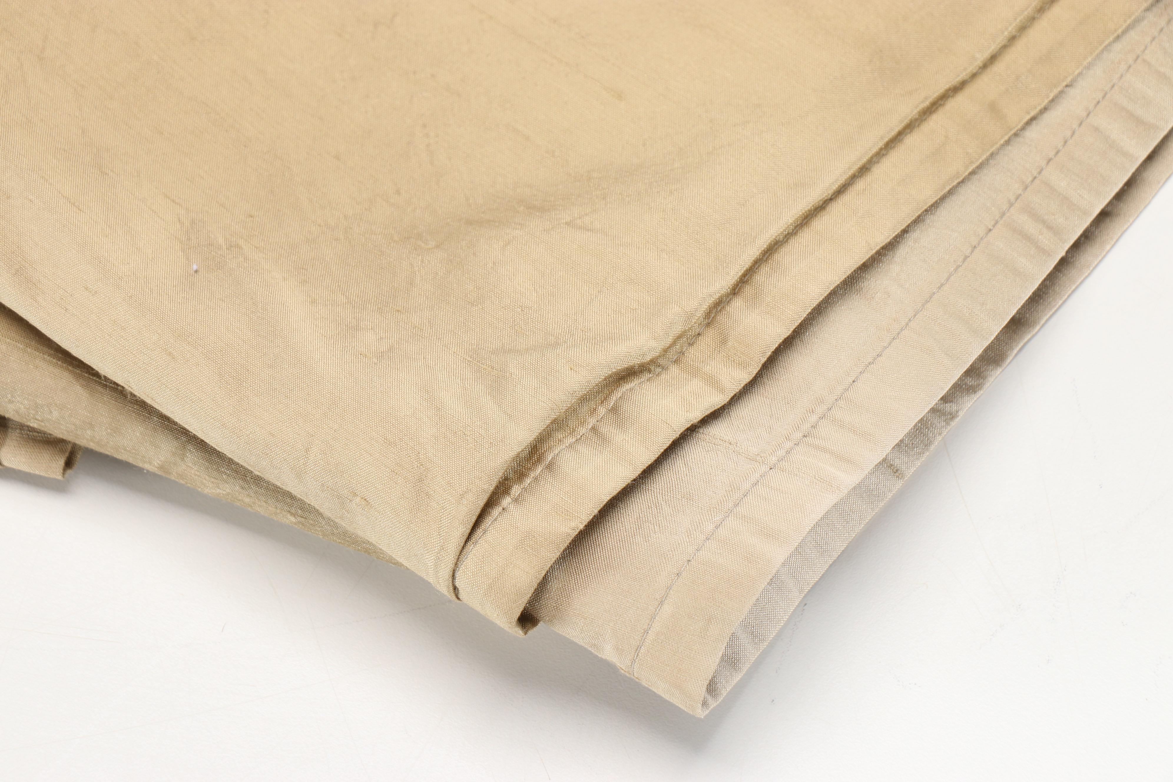 Pottery Barn and Foundations Silk Dupioni Drapes with Throw Pillows