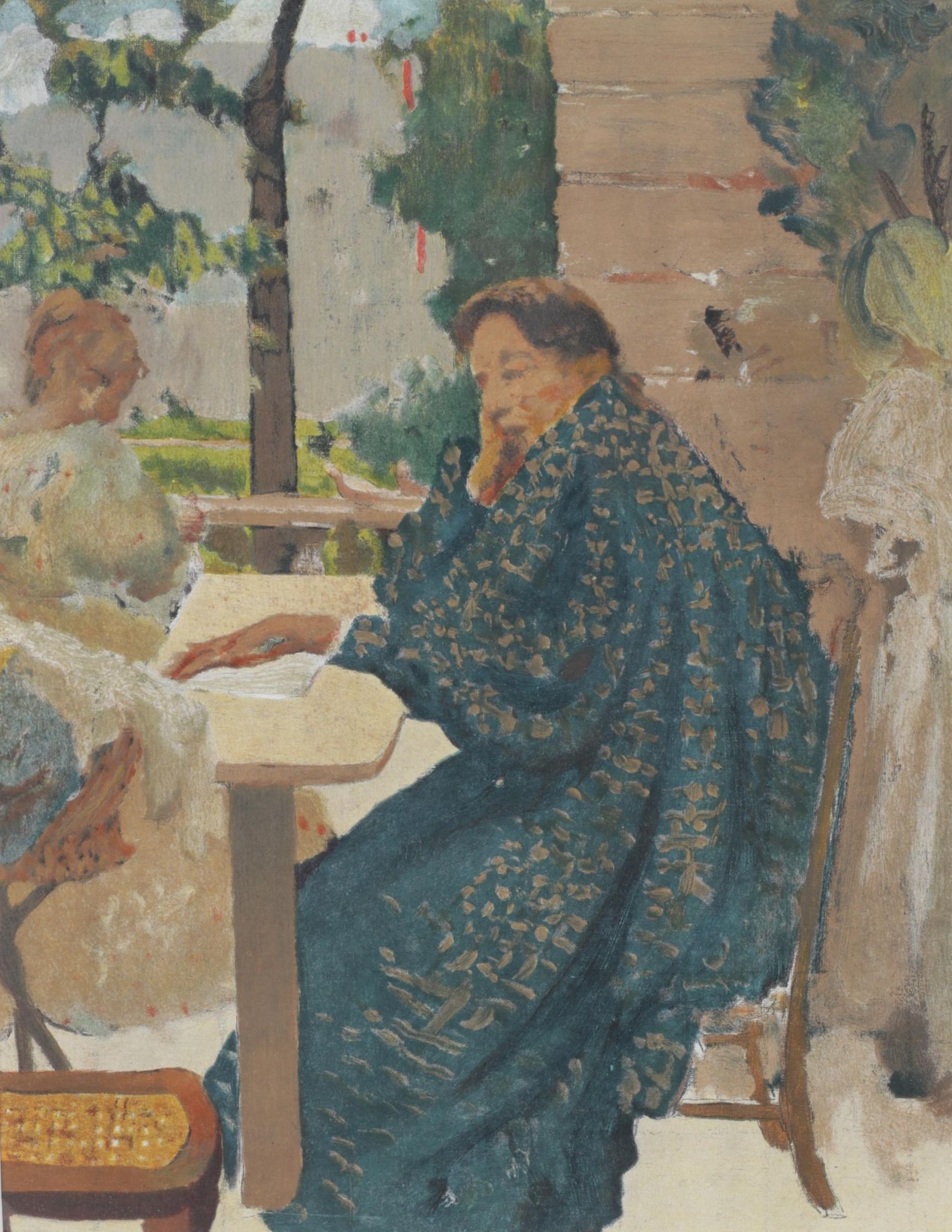 Lithograph After Ker-Xavier Roussel "Femme au Peignoir Bleu Moucheté" 1966