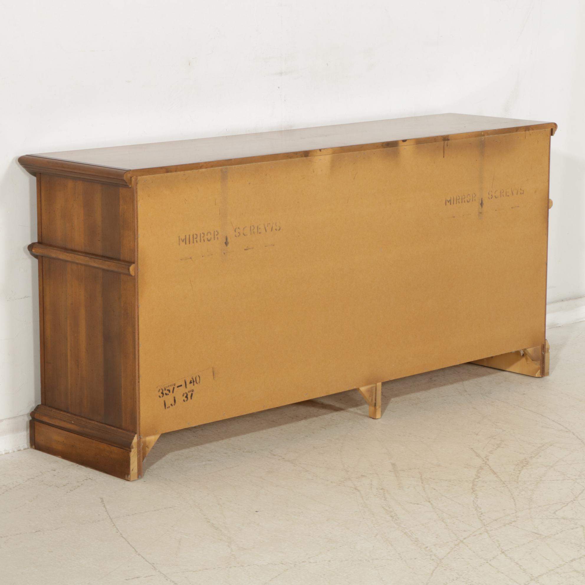 Wood Dresser and Mirror, Late 20th Century