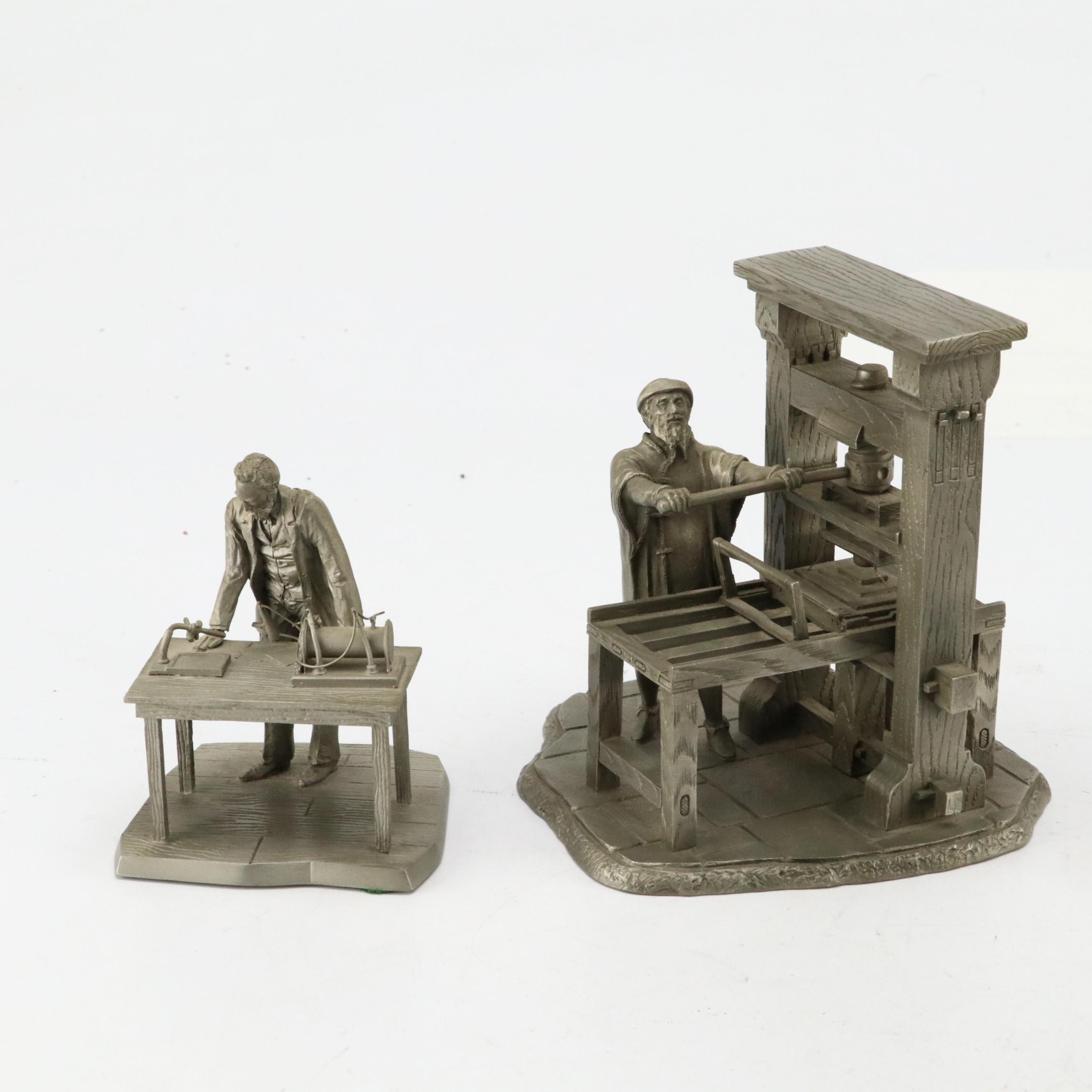 Deutsches Museum Metal "James Watt", "Wilhelm Conrad Röntgen" and More Figures