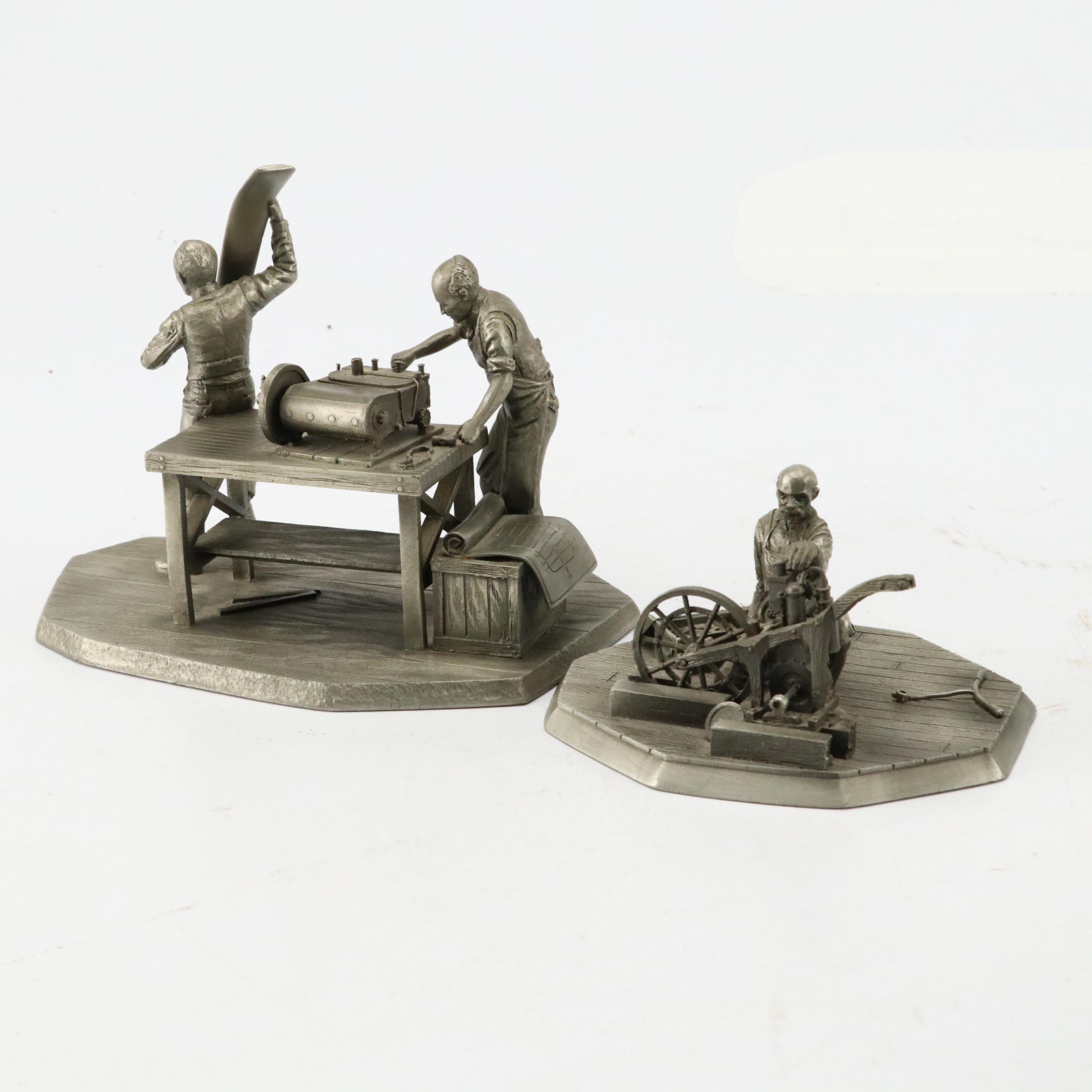 Deutsches Museum Metal "James Watt", "Wilhelm Conrad Röntgen" and More Figures