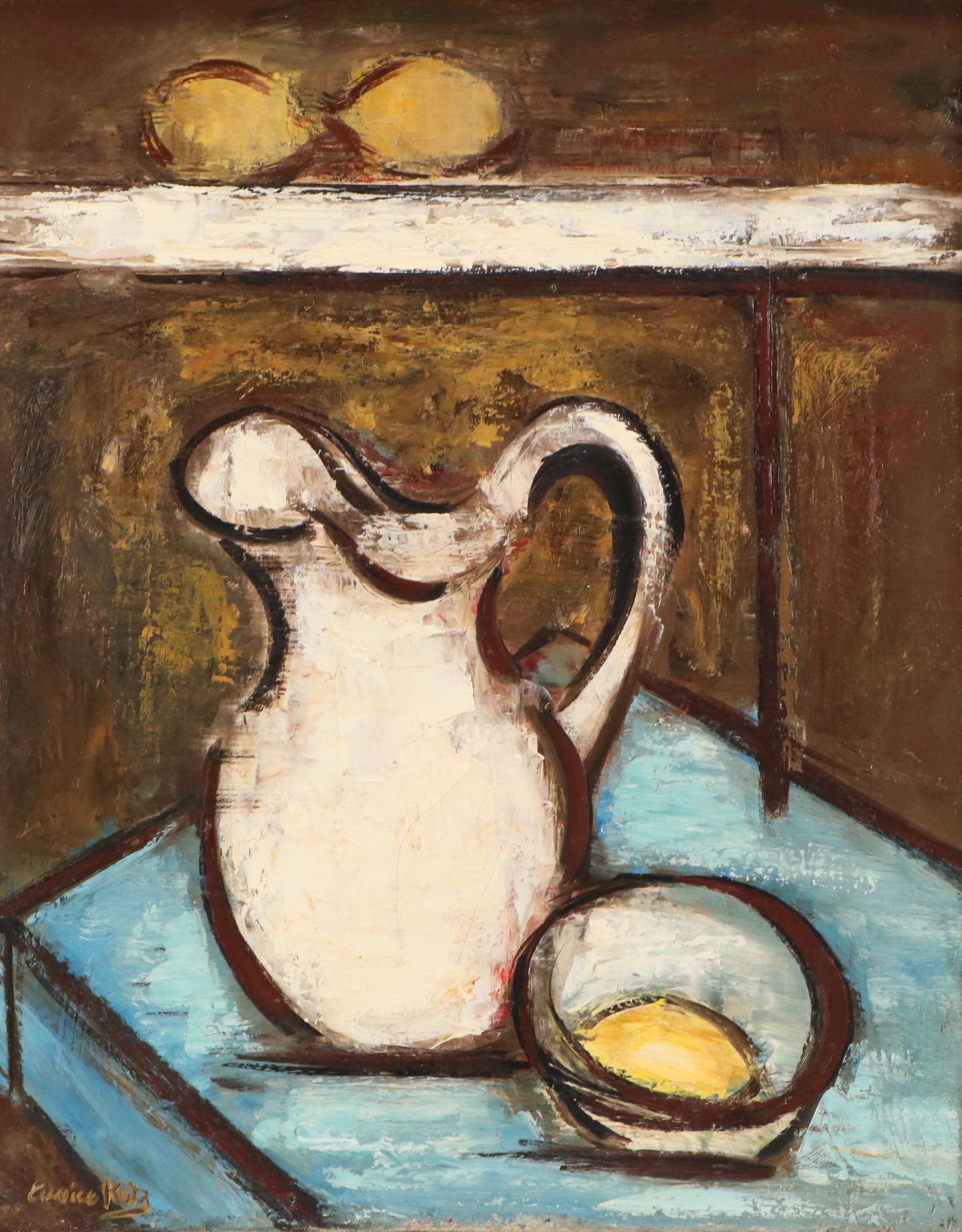 Eunice Katz Still Life Oil Painting, Mid to Late 20th Century