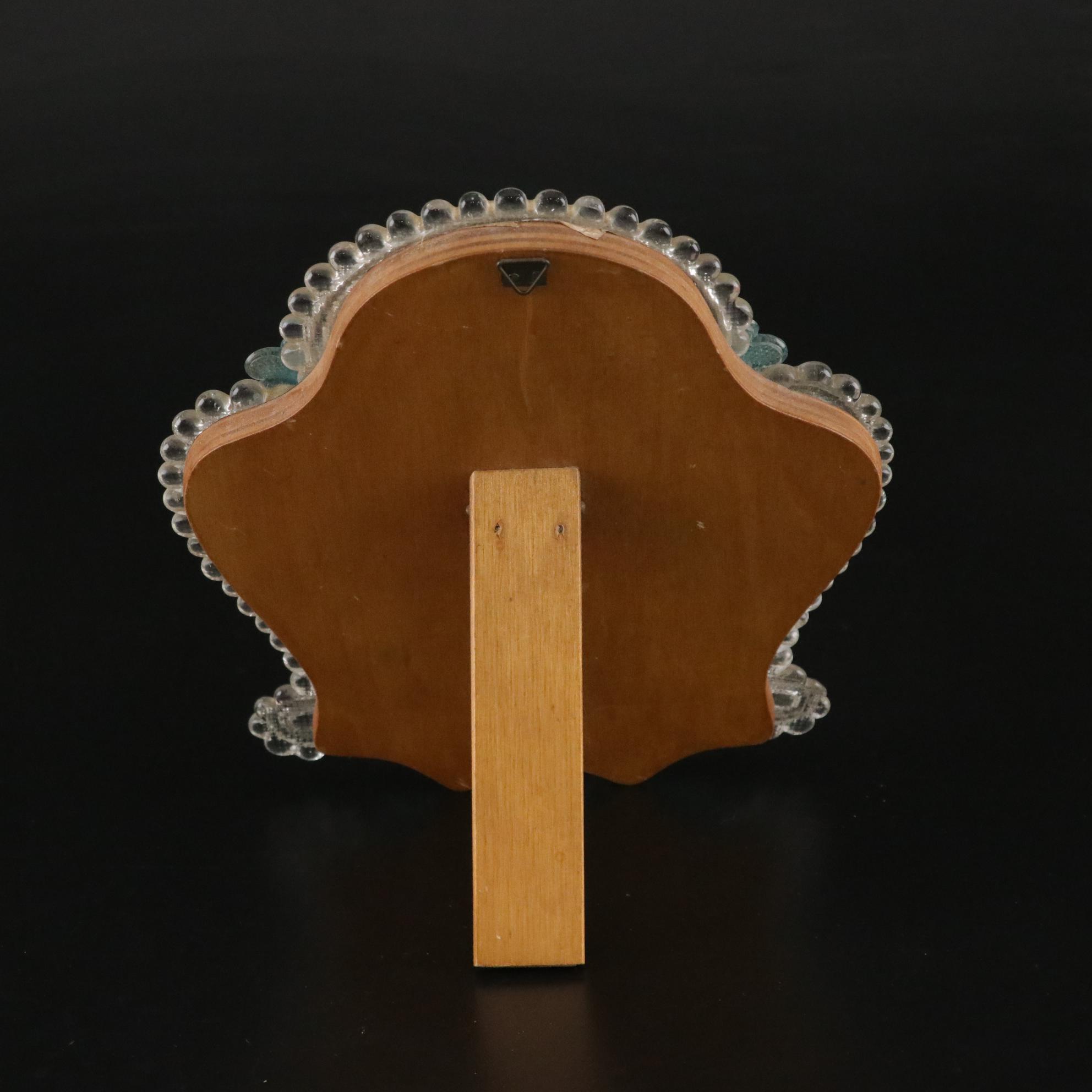 Uranium Glass Perfume Bottles & Vanity Tray with Mirror