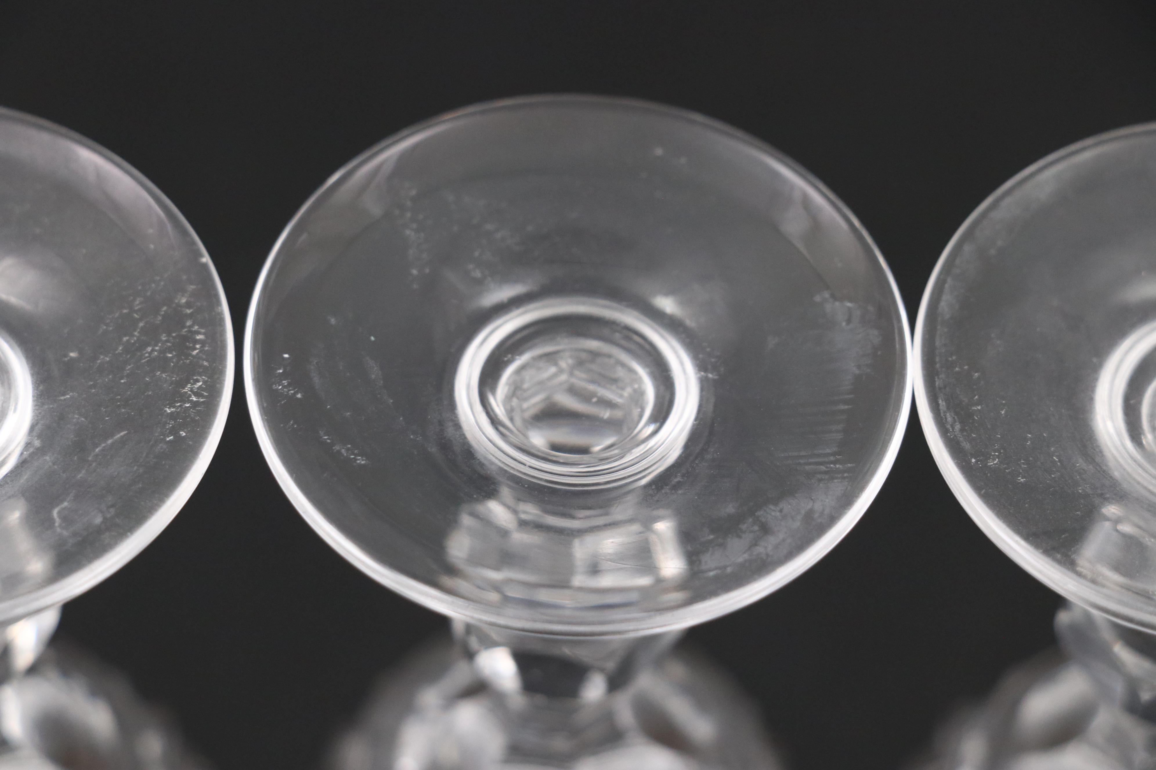 Bohemian Style Crystal Gilt Rim Cordial Glasses, Early to Mid-20th Century