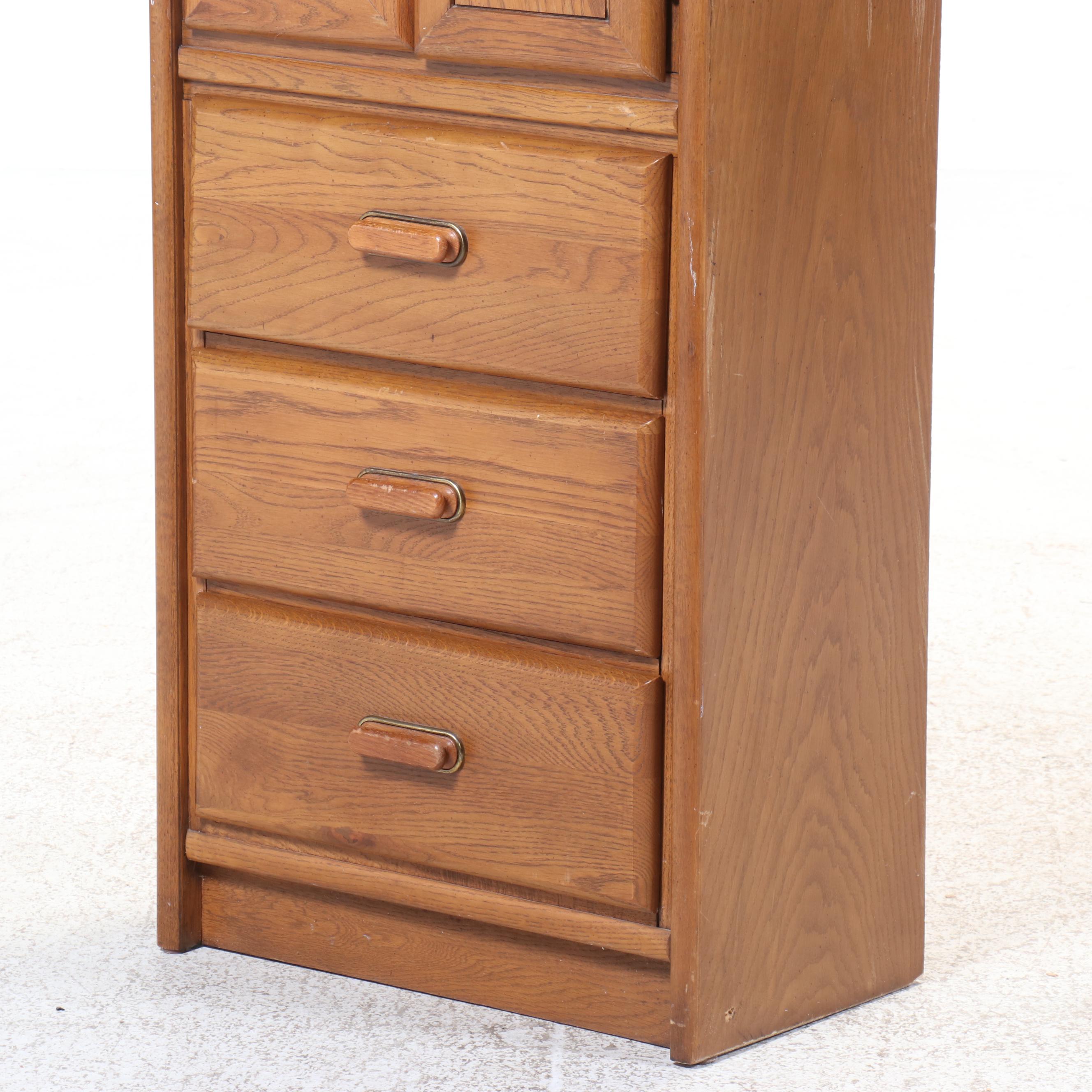 Modernist Oak Wardrobe, Late 20th Century
