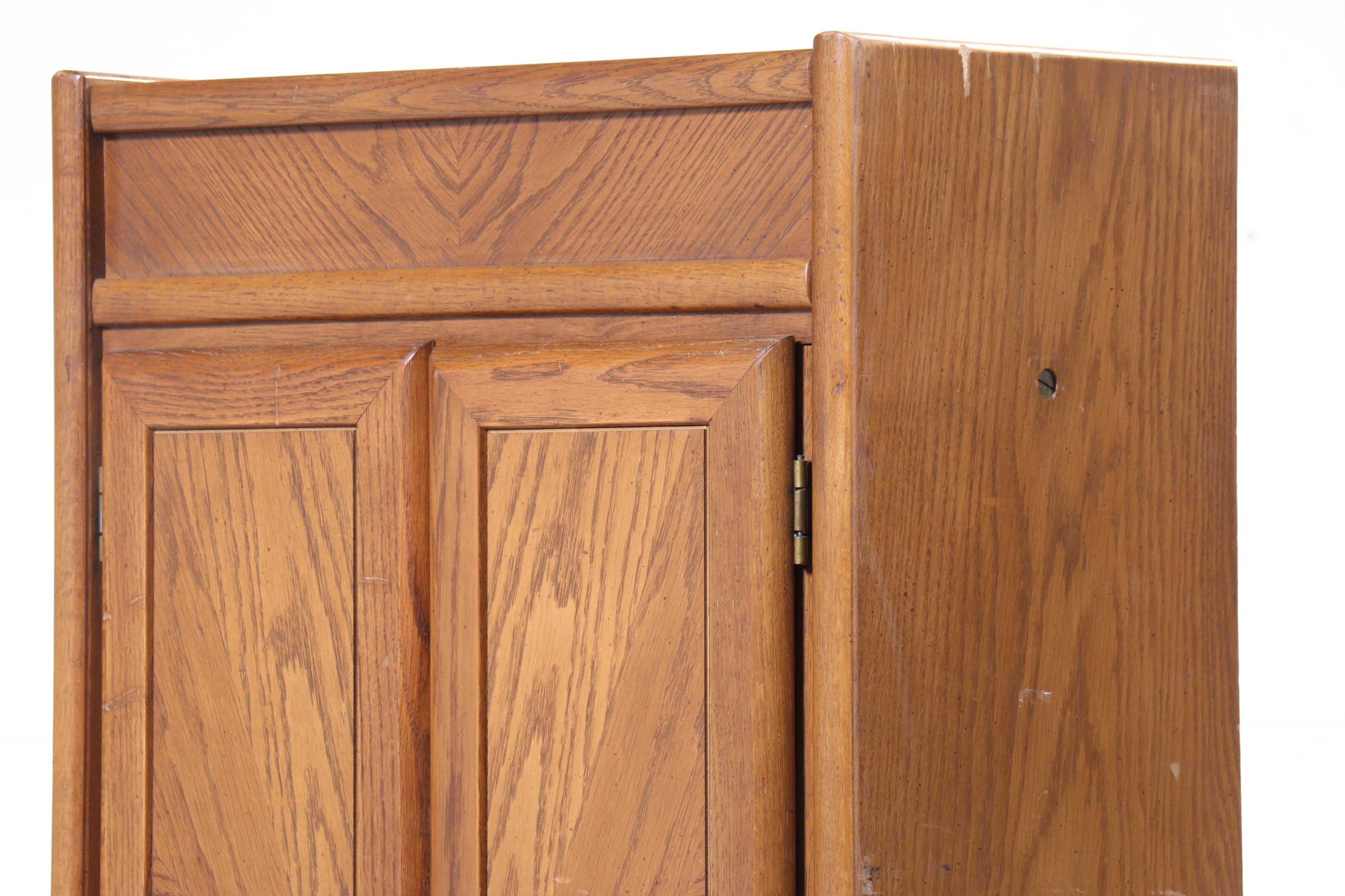 Modernist Oak Wardrobe, Late 20th Century