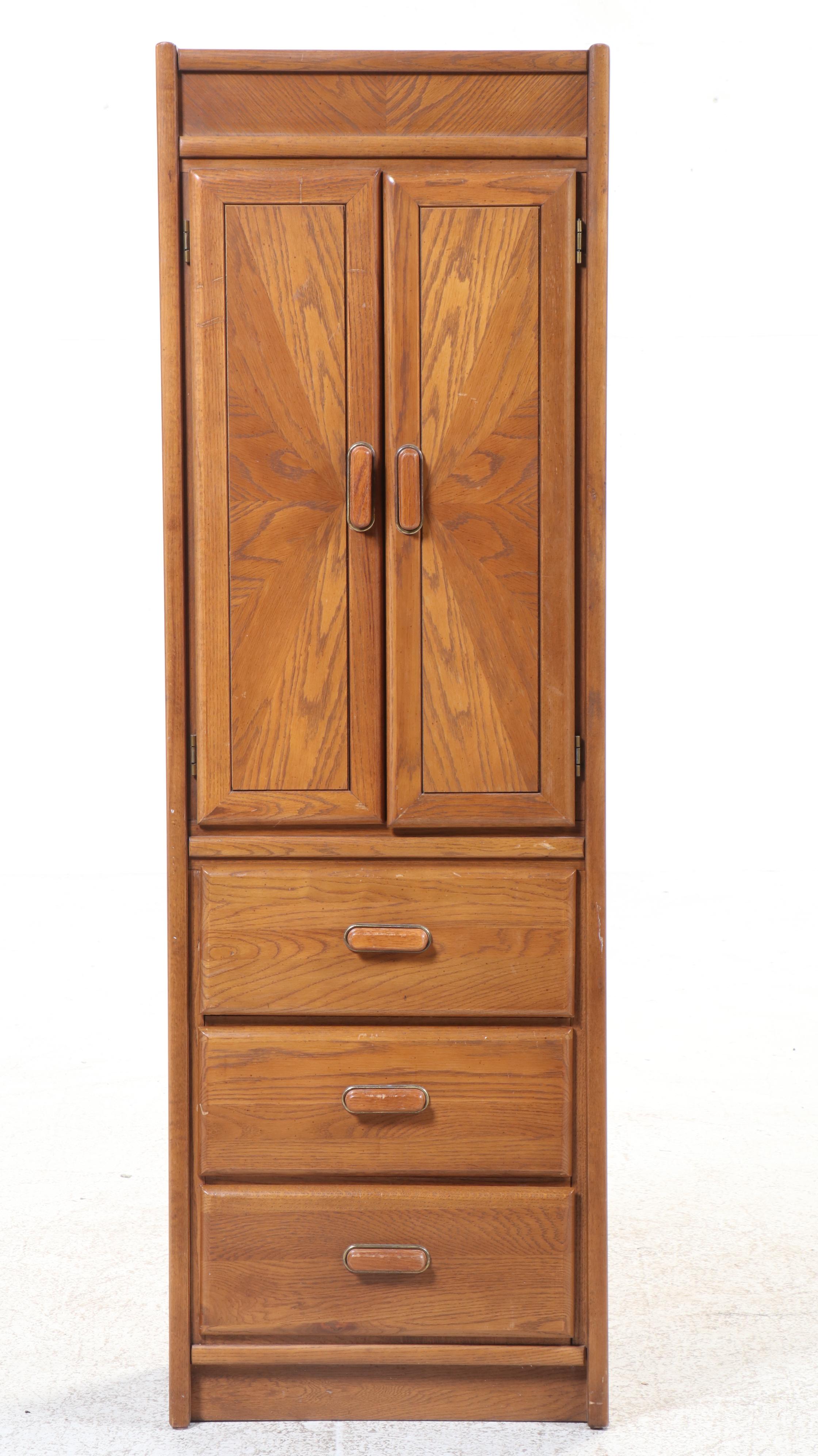 Modernist Oak Wardrobe, Late 20th Century