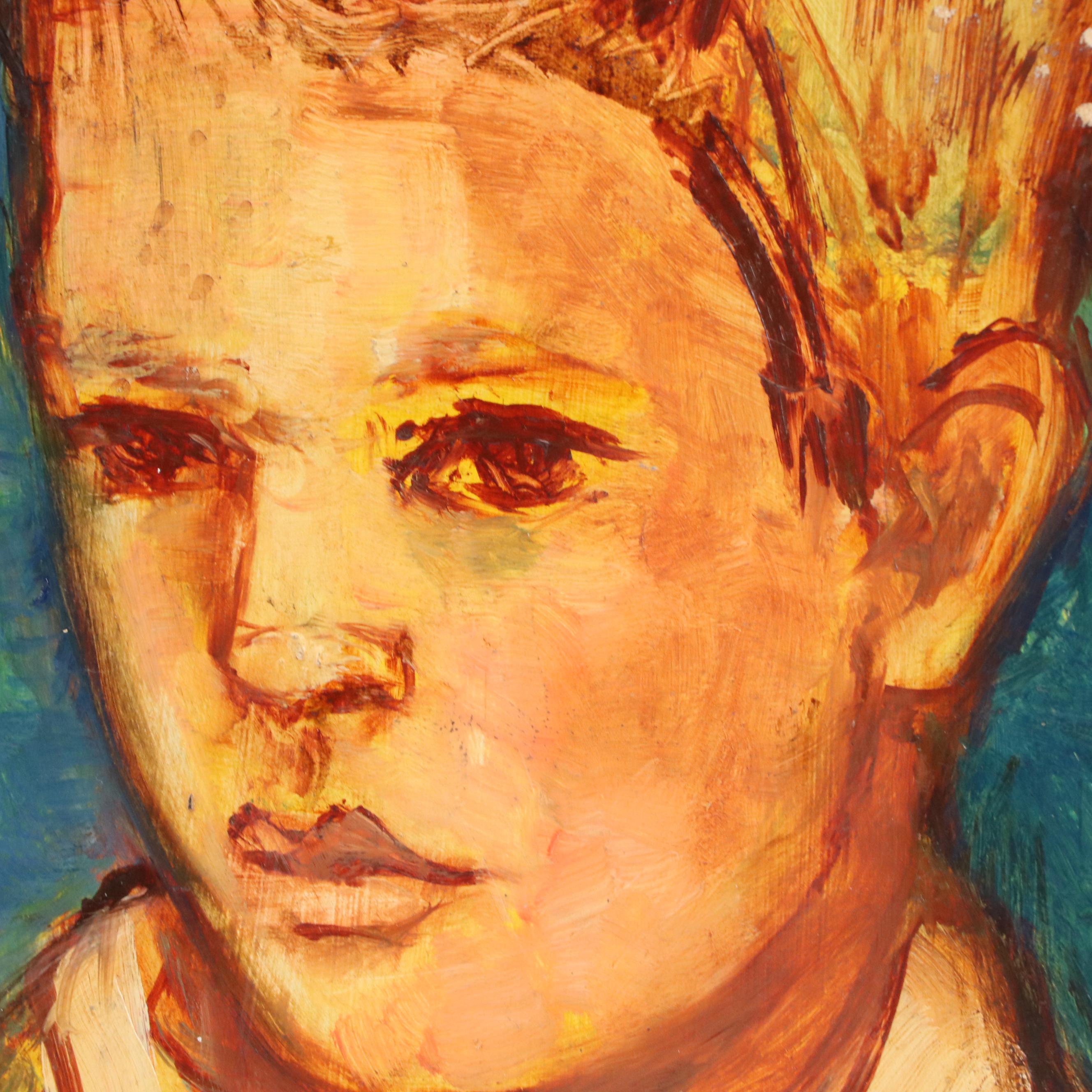 Eunice Katz Portrait Oil Painting, Mid to Late 20th Century