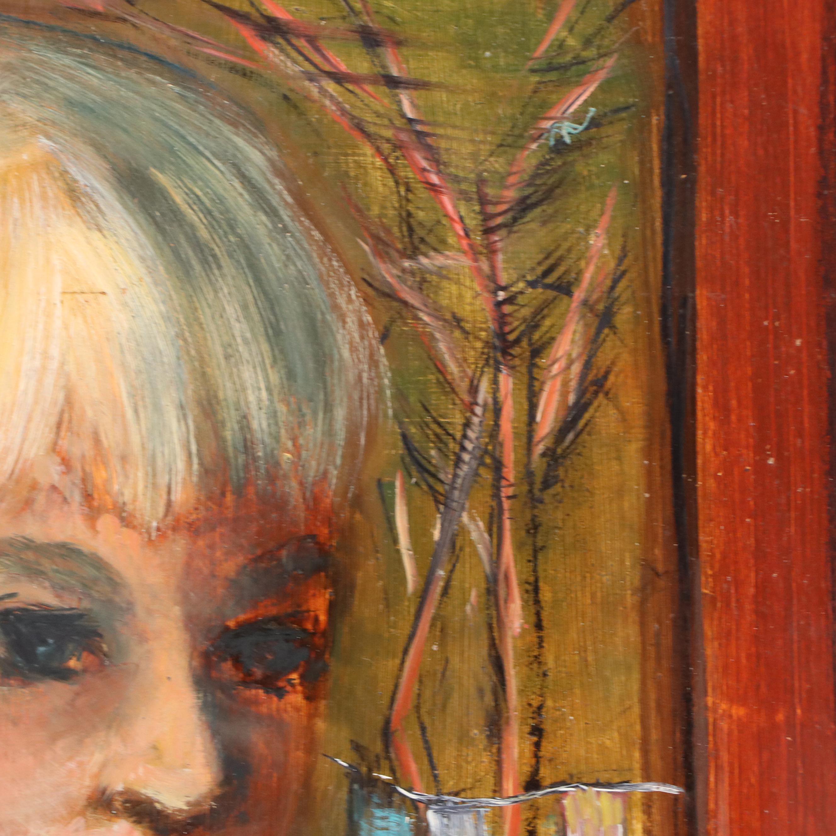 Eunice Katz Portrait Oil Painting, Mid to Late 20th Century