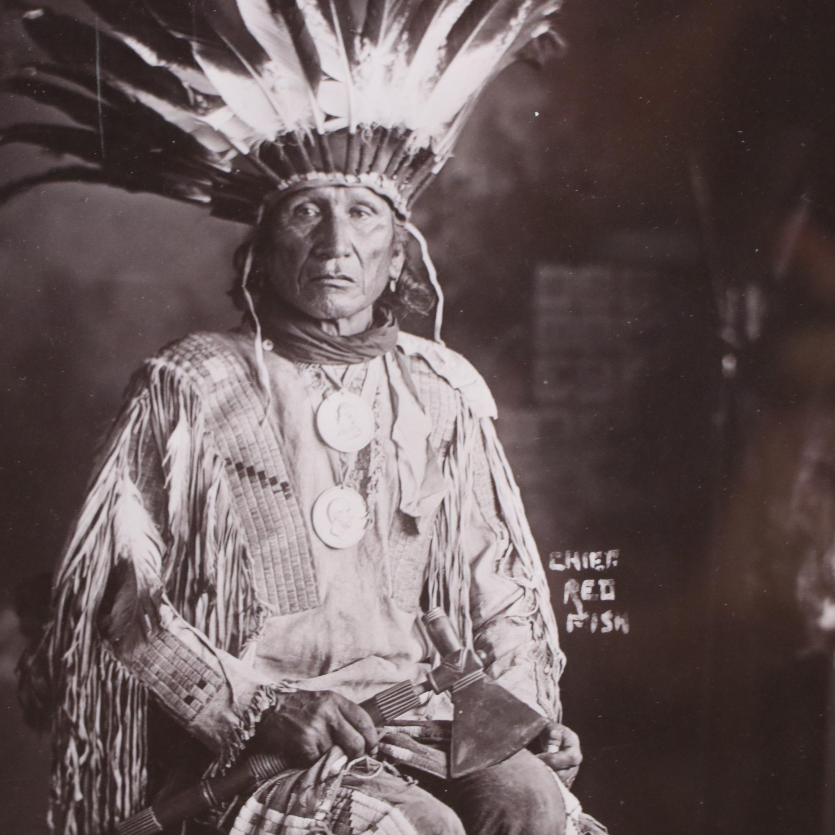 Frank Bennett Fiske Posthumous Photograph of Native American "Chief Red Fish"