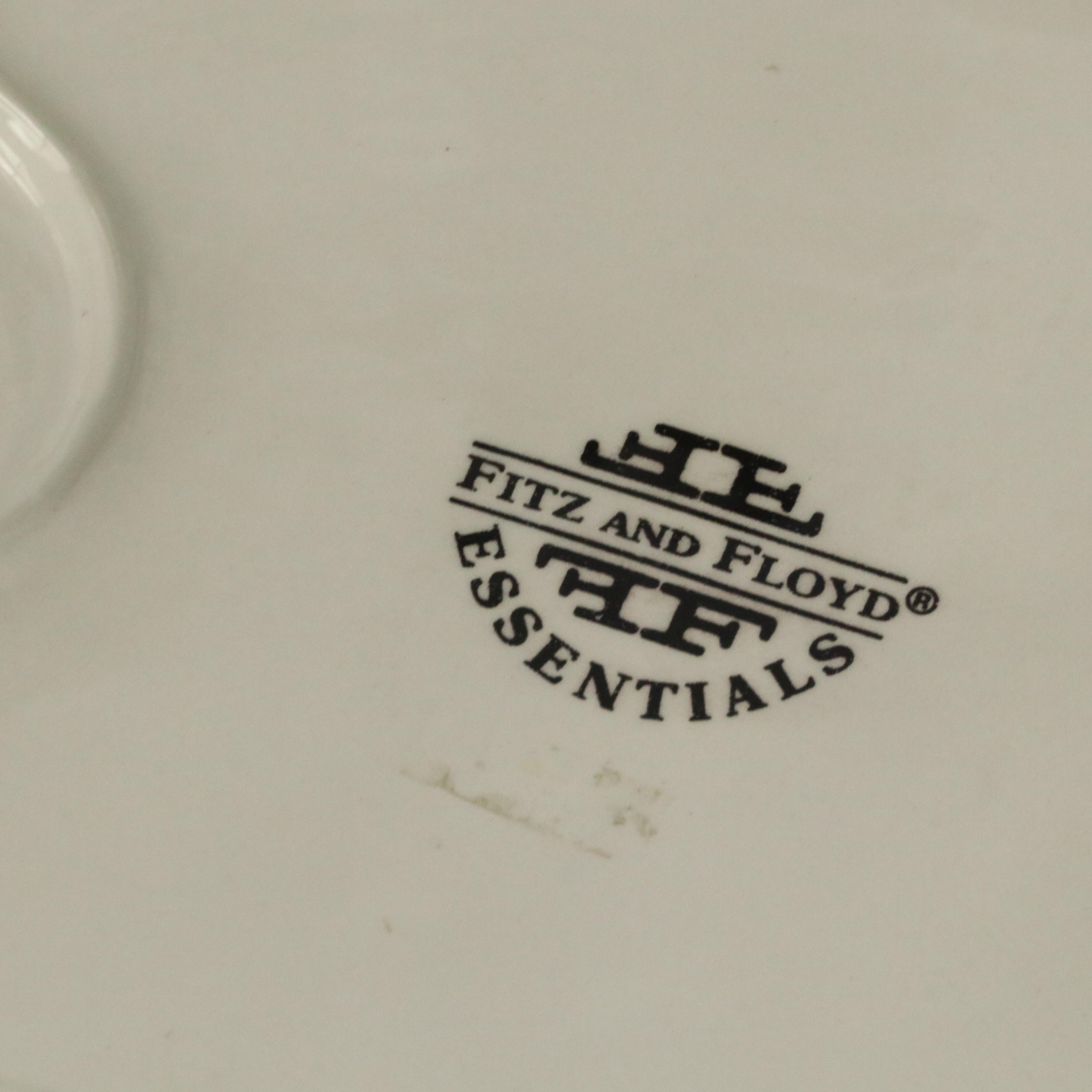 Fitz and Floyd Swan Ceramic Centerpiece Bowl with Other Brass Décor