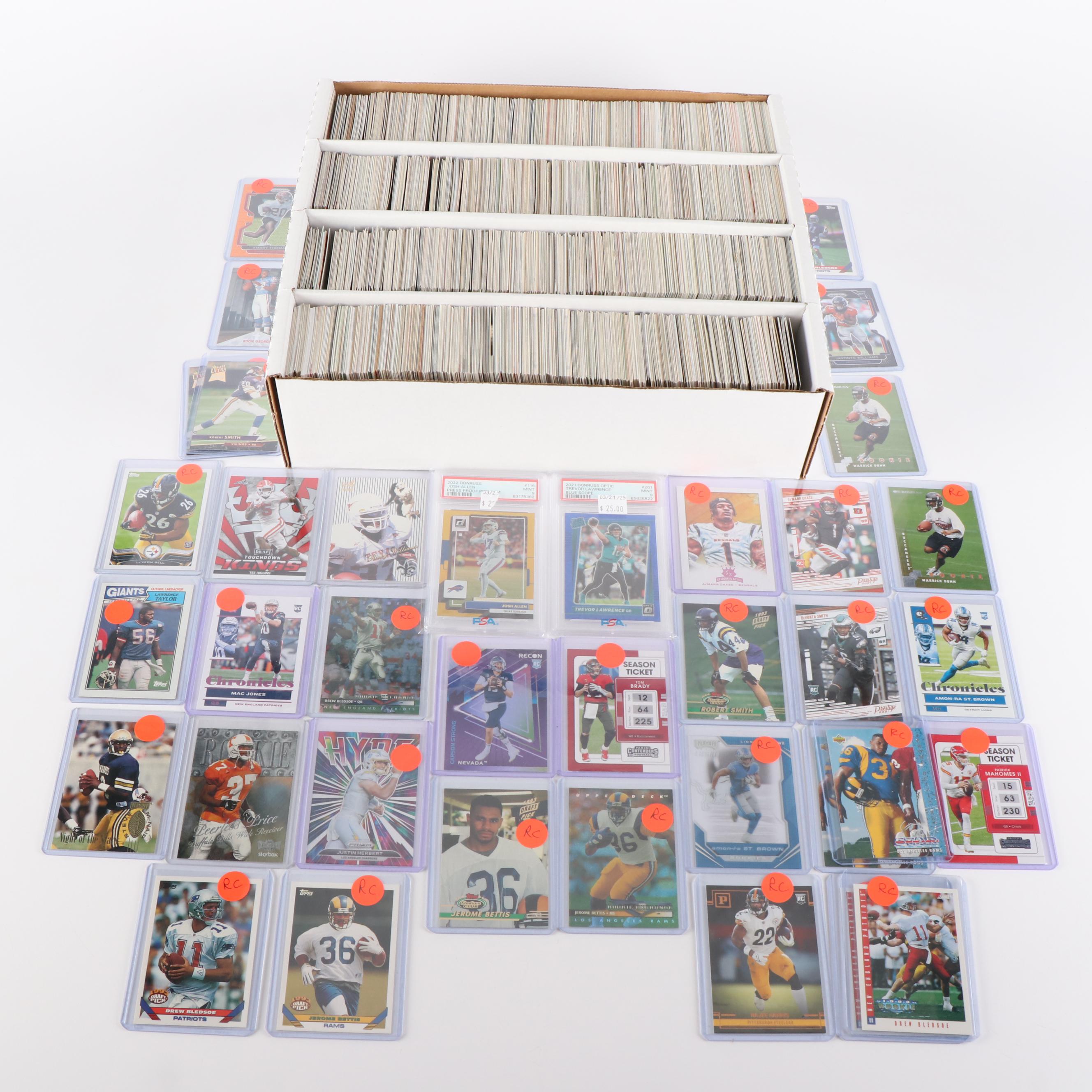 Large Football Card Collection, 1980s to 2020s