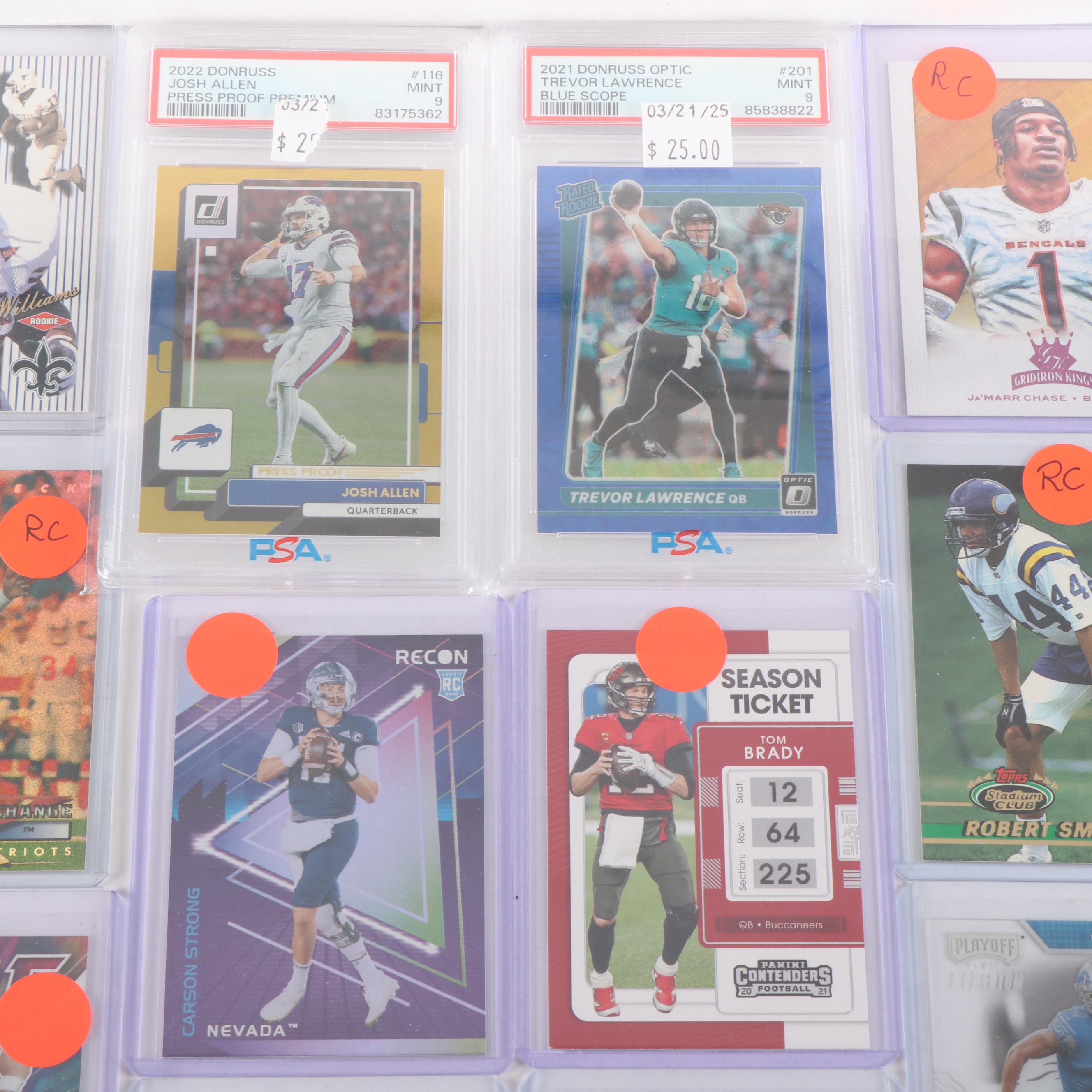 Large Football Card Collection, 1980s to 2020s