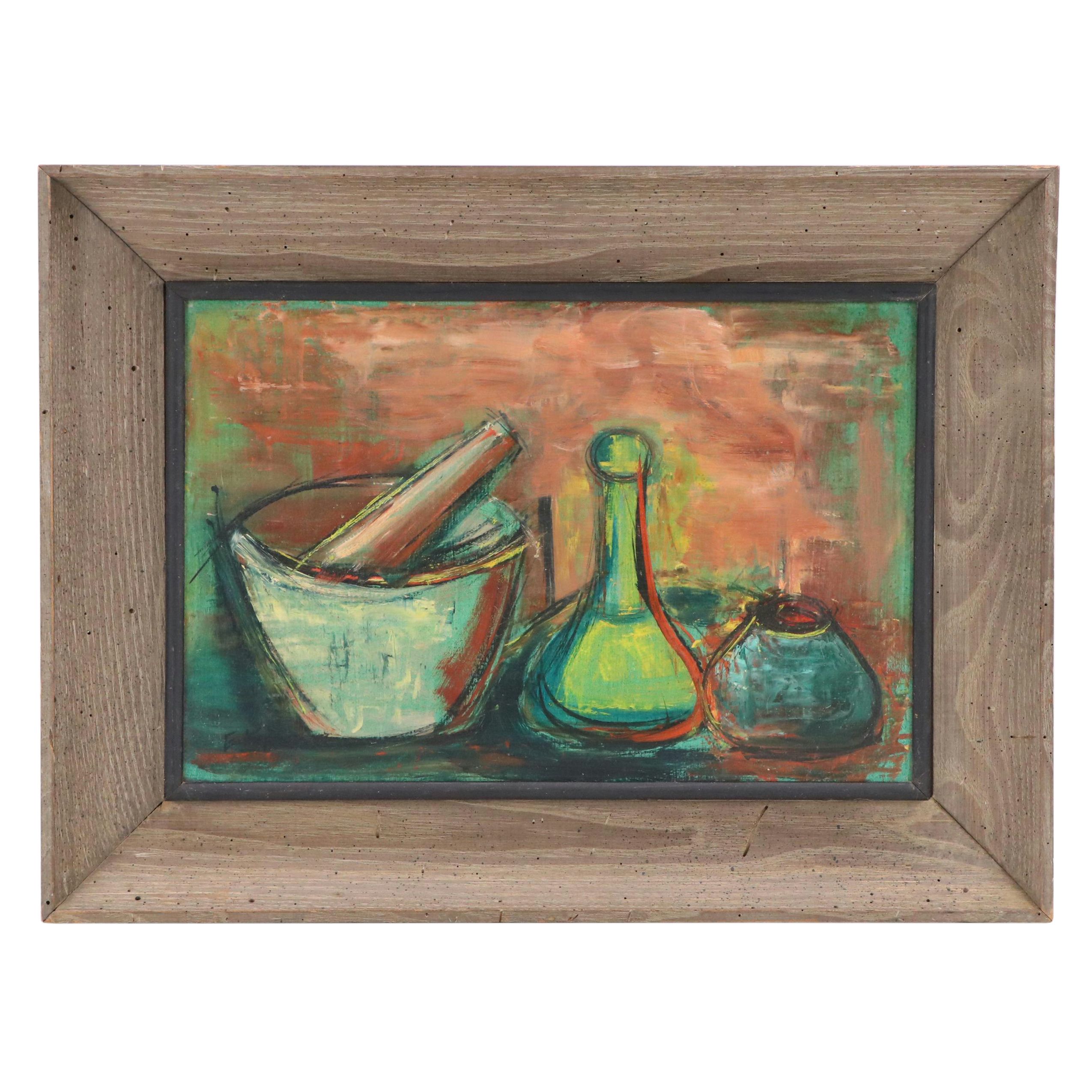 Eunice Katz Still Life Oil Painting, Mid to Late 20th Century