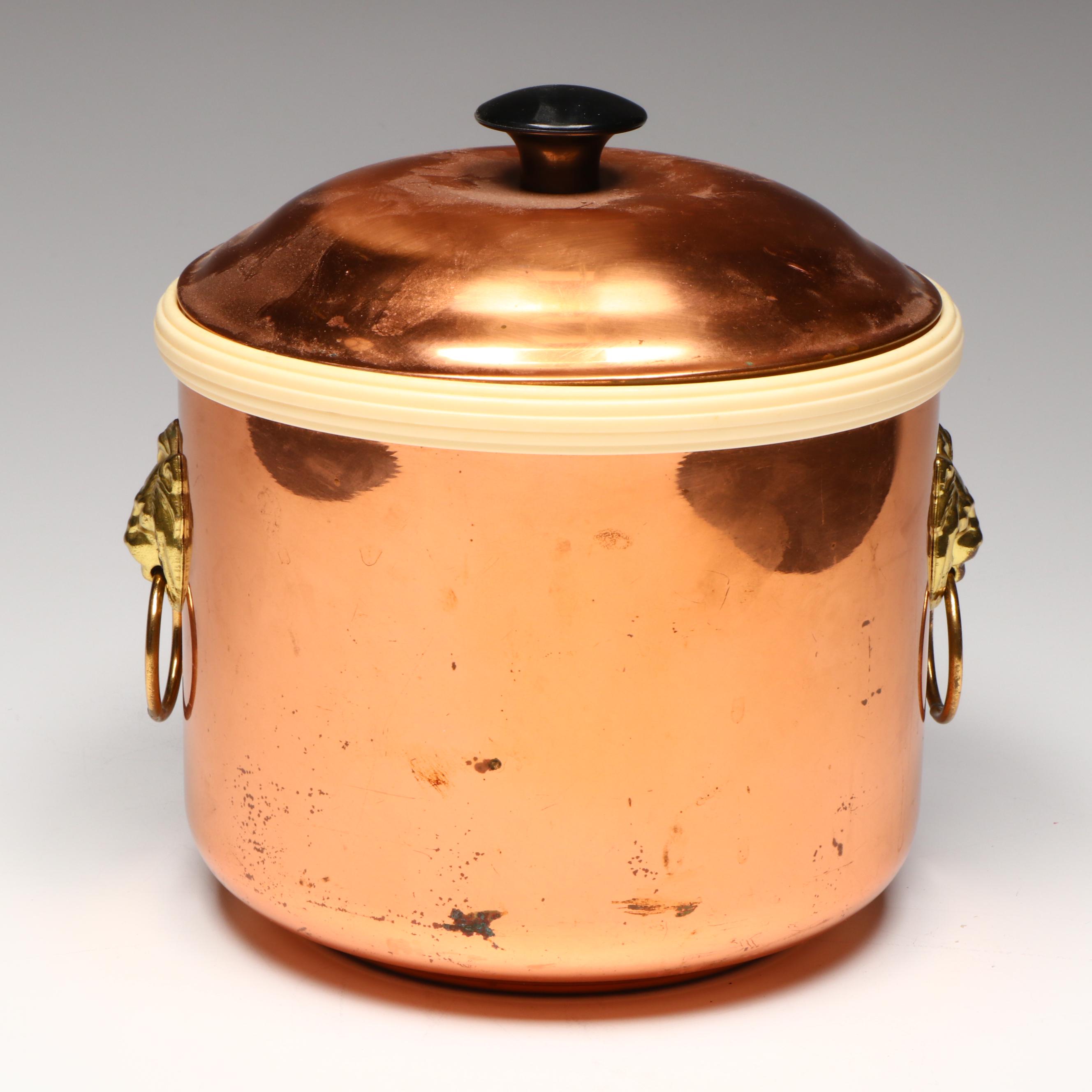 Coppercraft Guild Long Handled Coffee Pot with Other Tableware and Decor