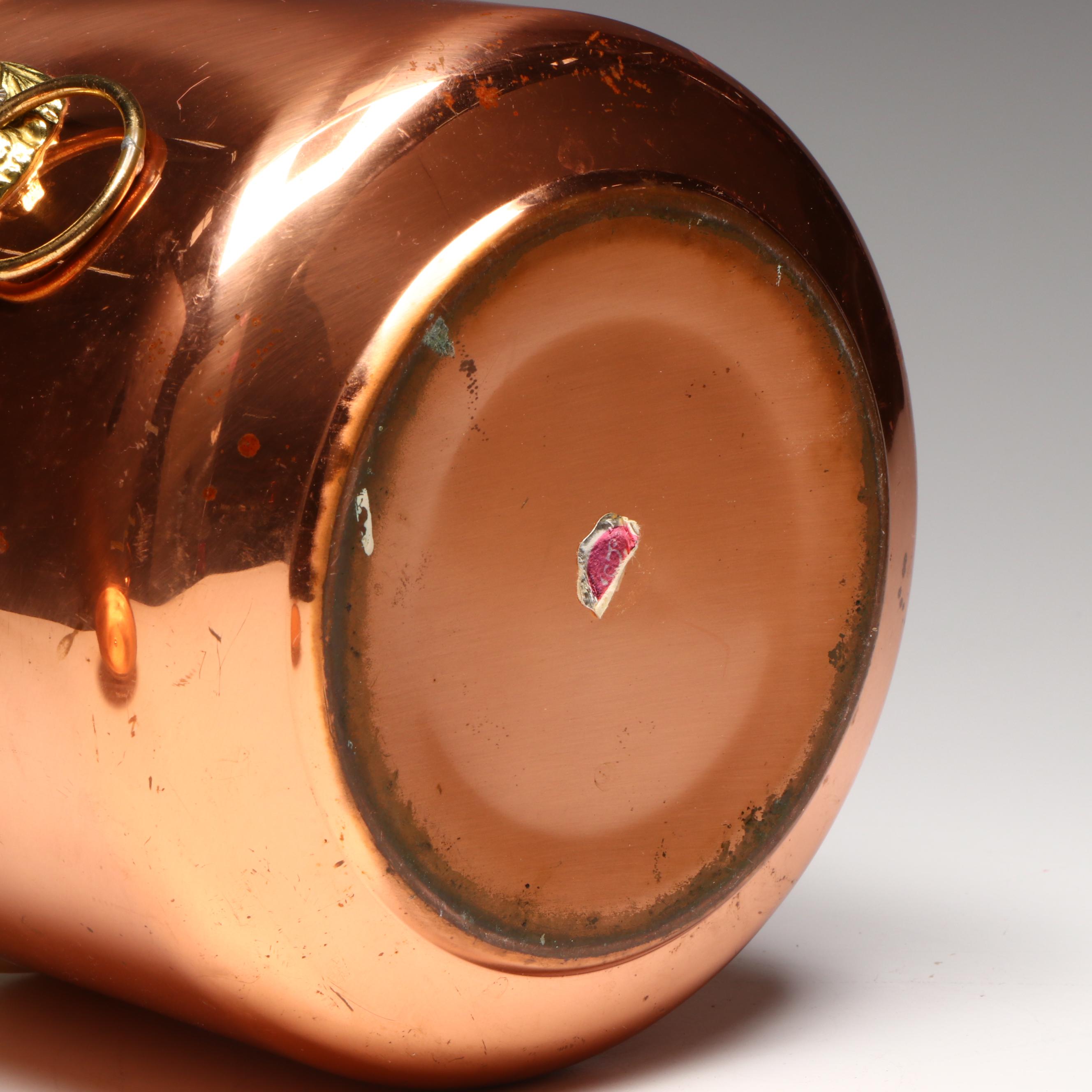 Coppercraft Guild Long Handled Coffee Pot with Other Tableware and Decor