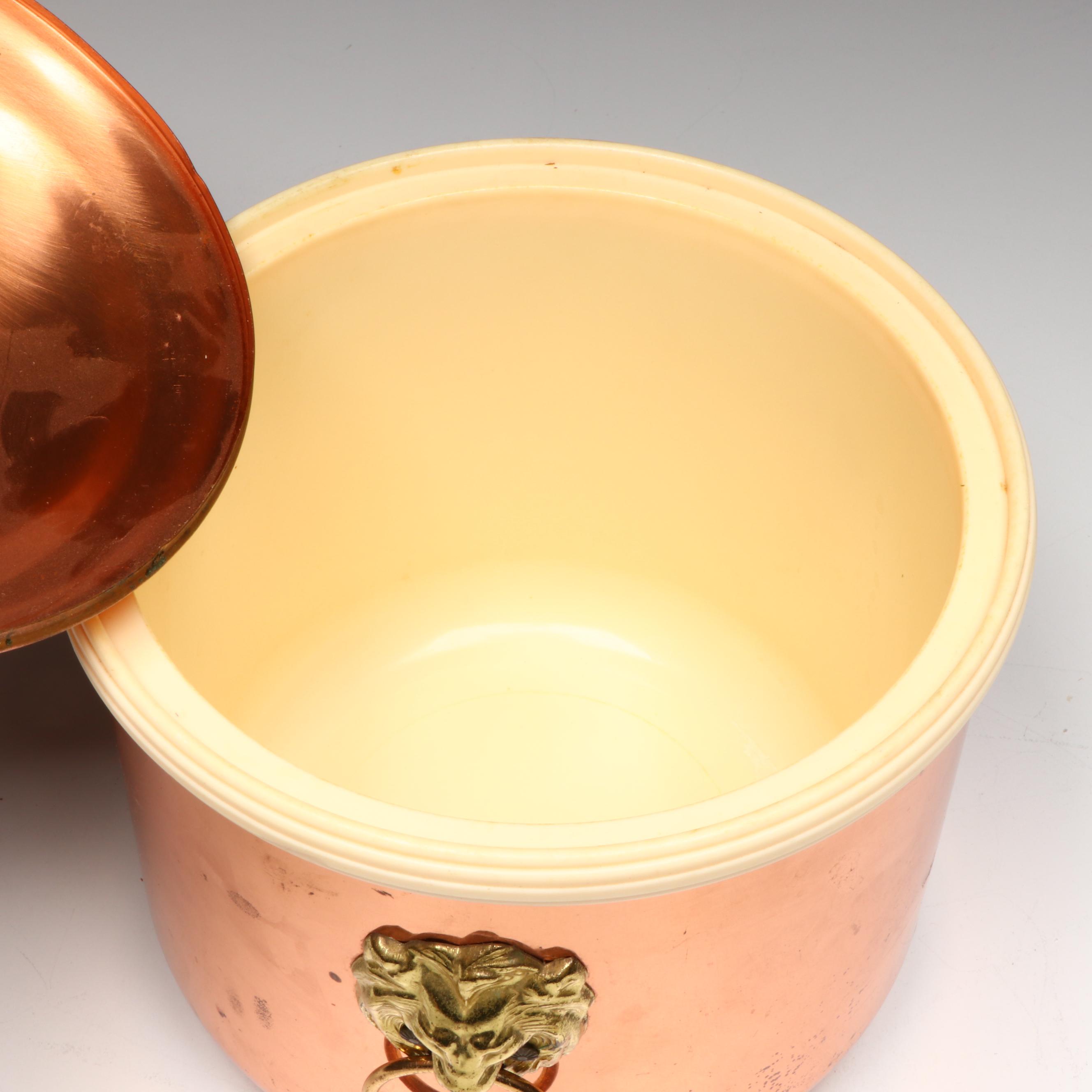 Coppercraft Guild Long Handled Coffee Pot with Other Tableware and Decor