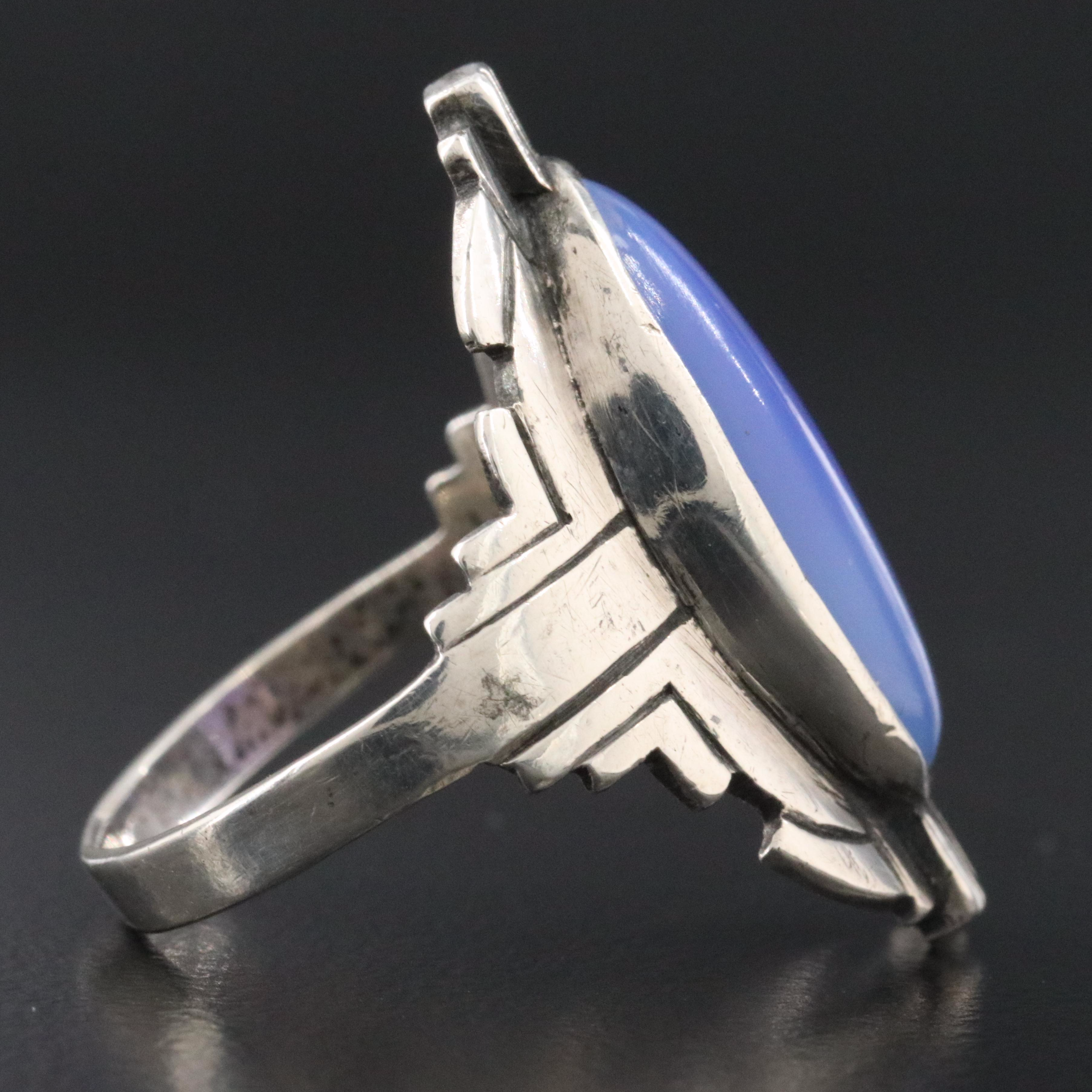 Sterling Chalcedony Ring