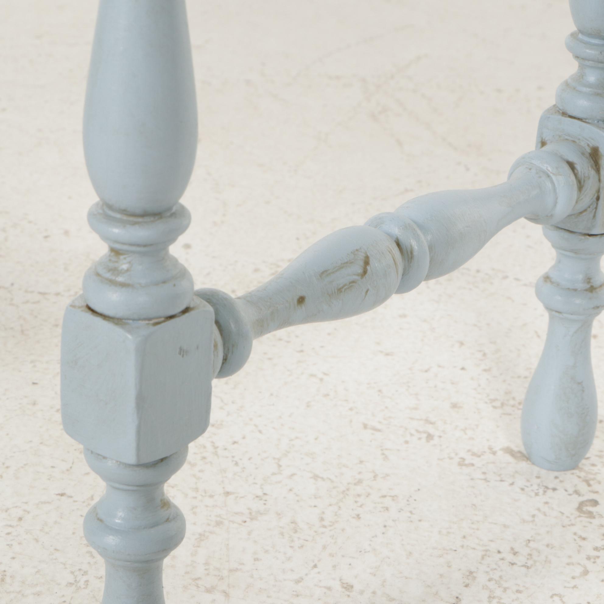 Painted Wood Bar Cart and Humidor Smoking Stand, Mid-20th Century