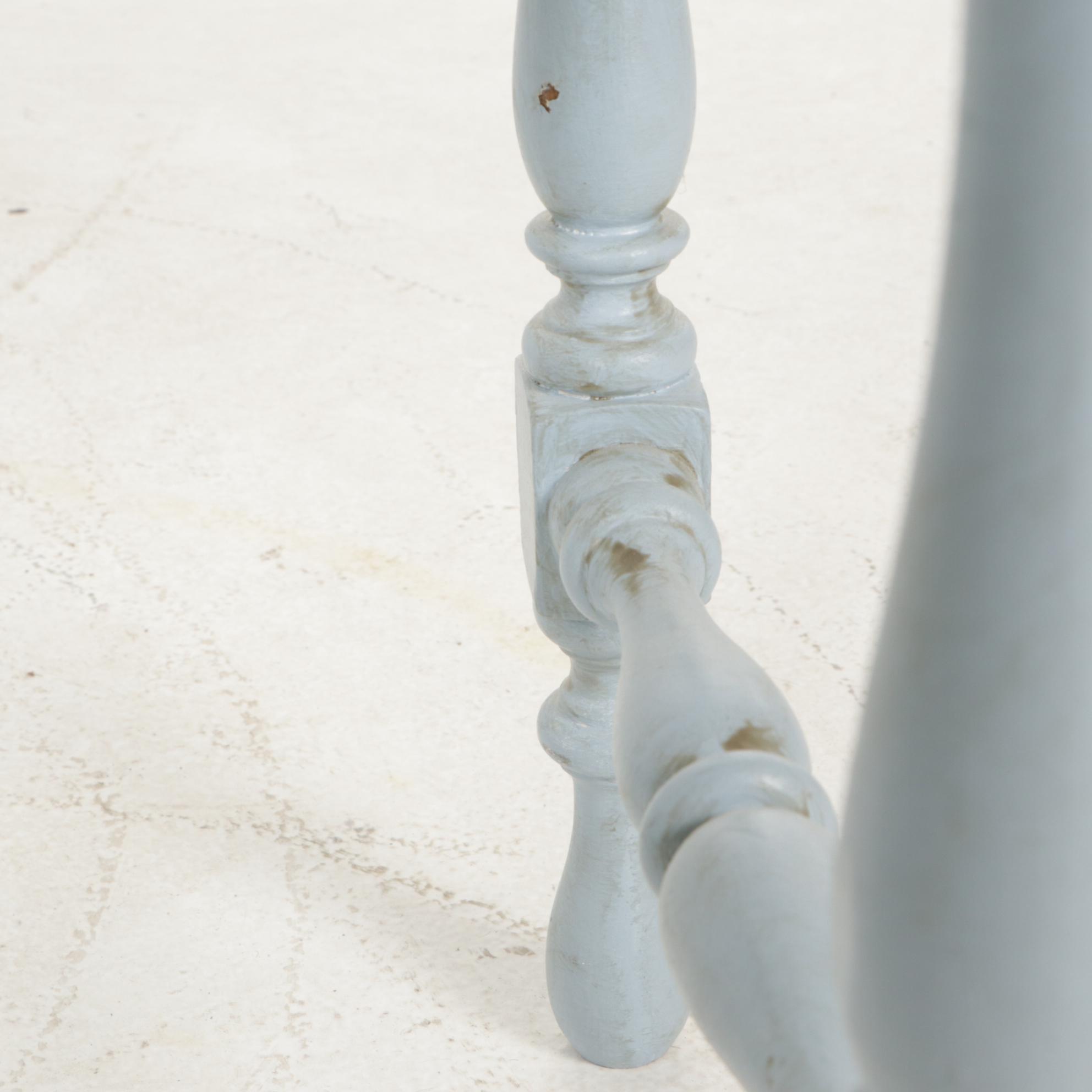 Painted Wood Bar Cart and Humidor Smoking Stand, Mid-20th Century