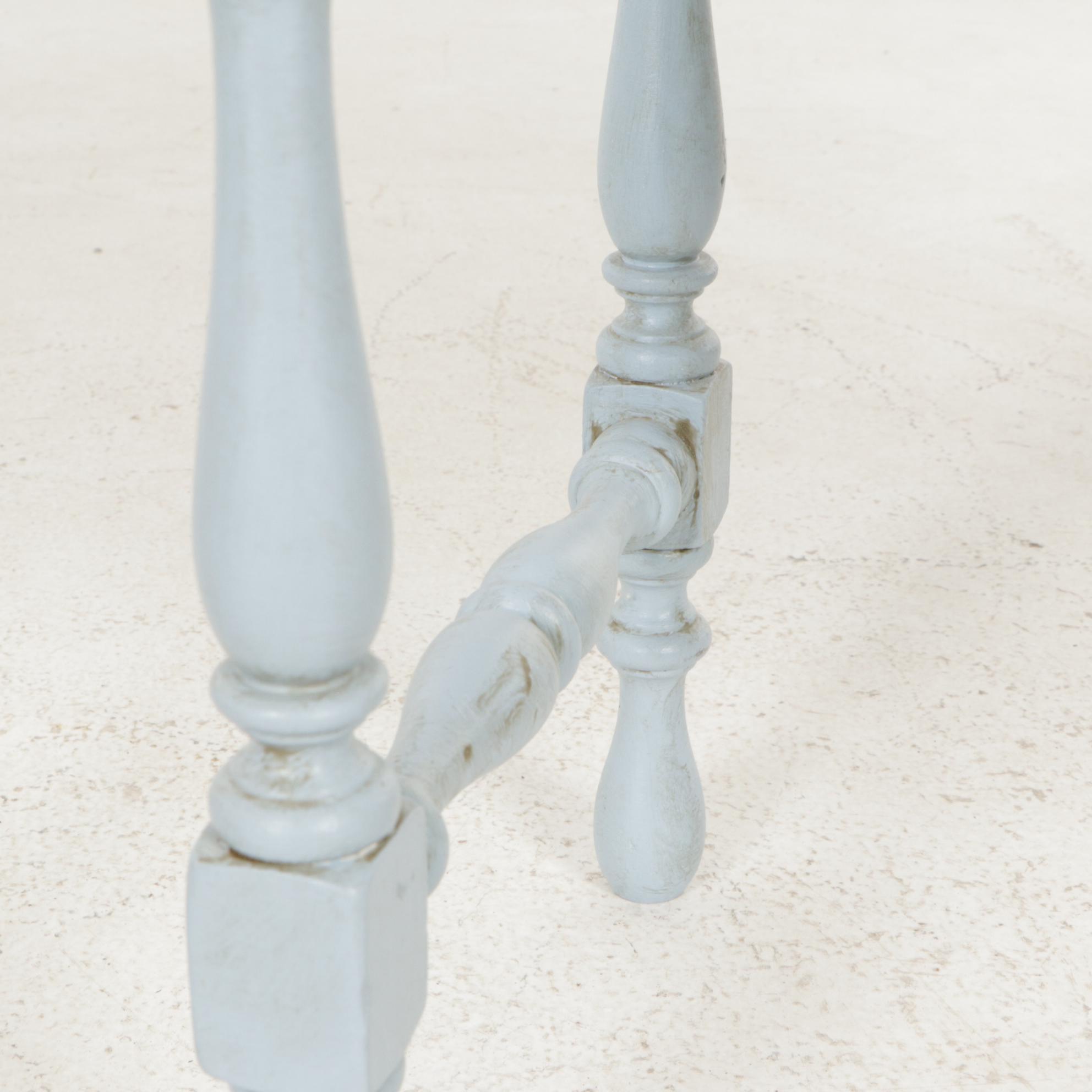 Painted Wood Bar Cart and Humidor Smoking Stand, Mid-20th Century