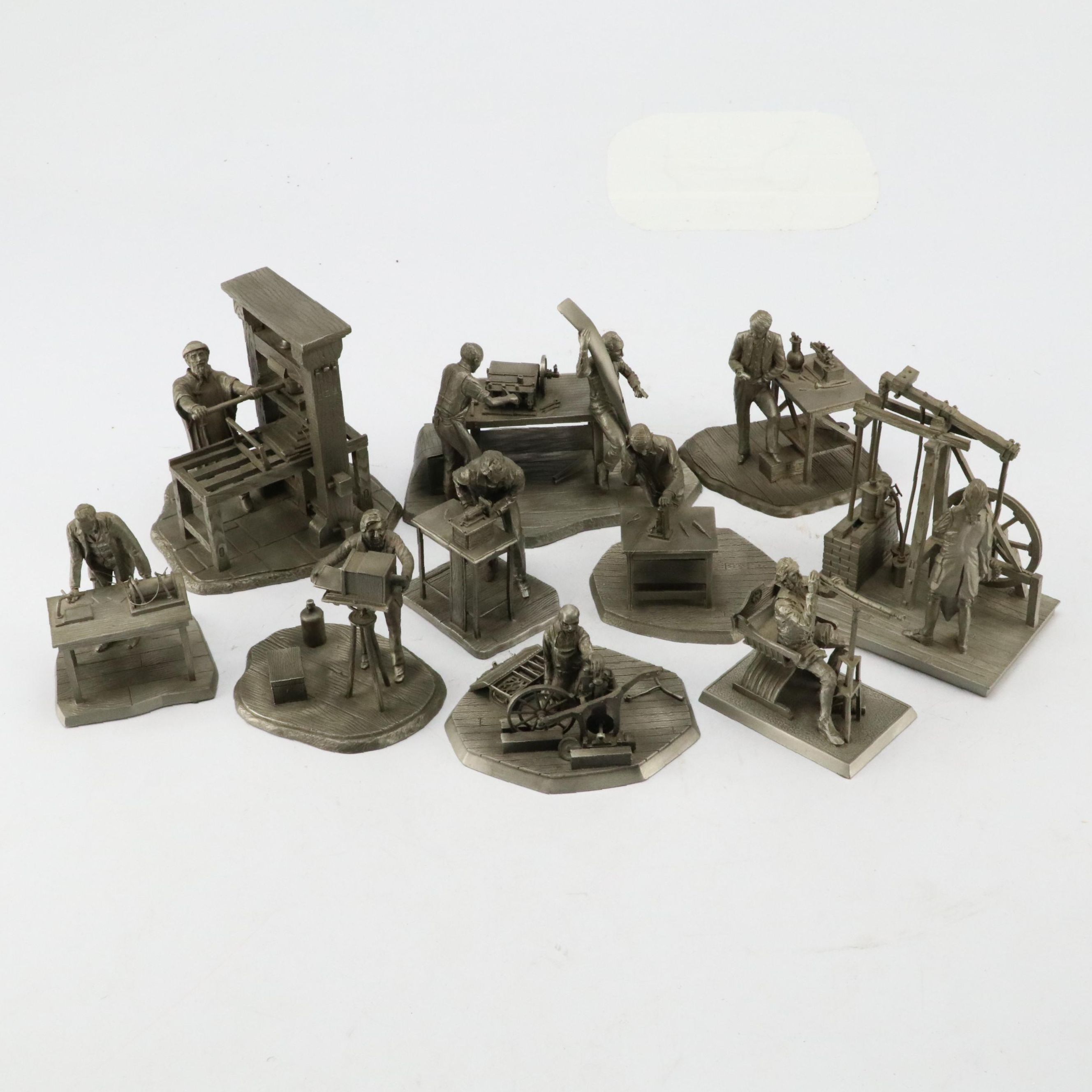 Deutsches Museum Metal "James Watt", "Wilhelm Conrad Röntgen" and More Figures