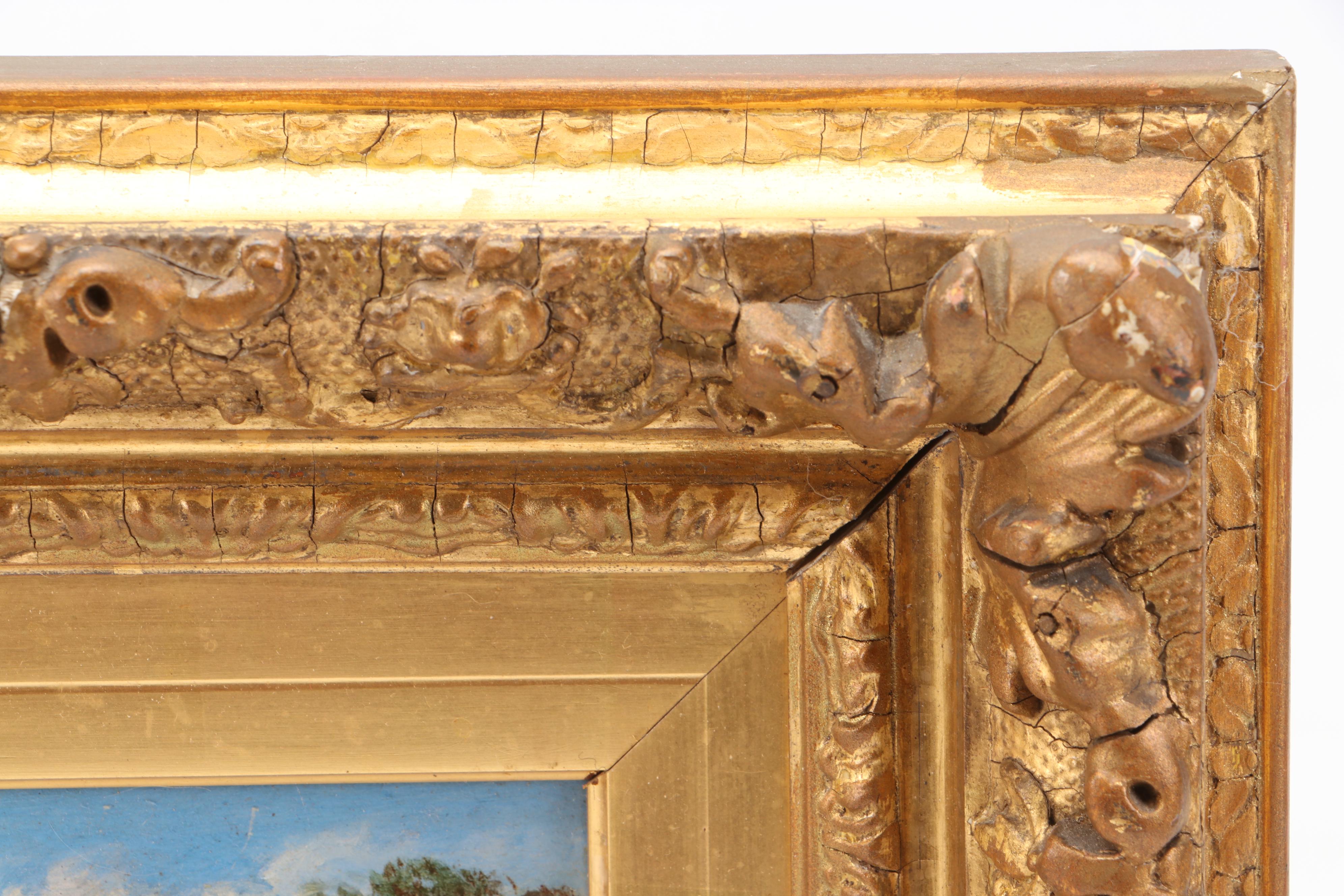 R. M. Baily Oil Painting "River Near Matlock," 1901