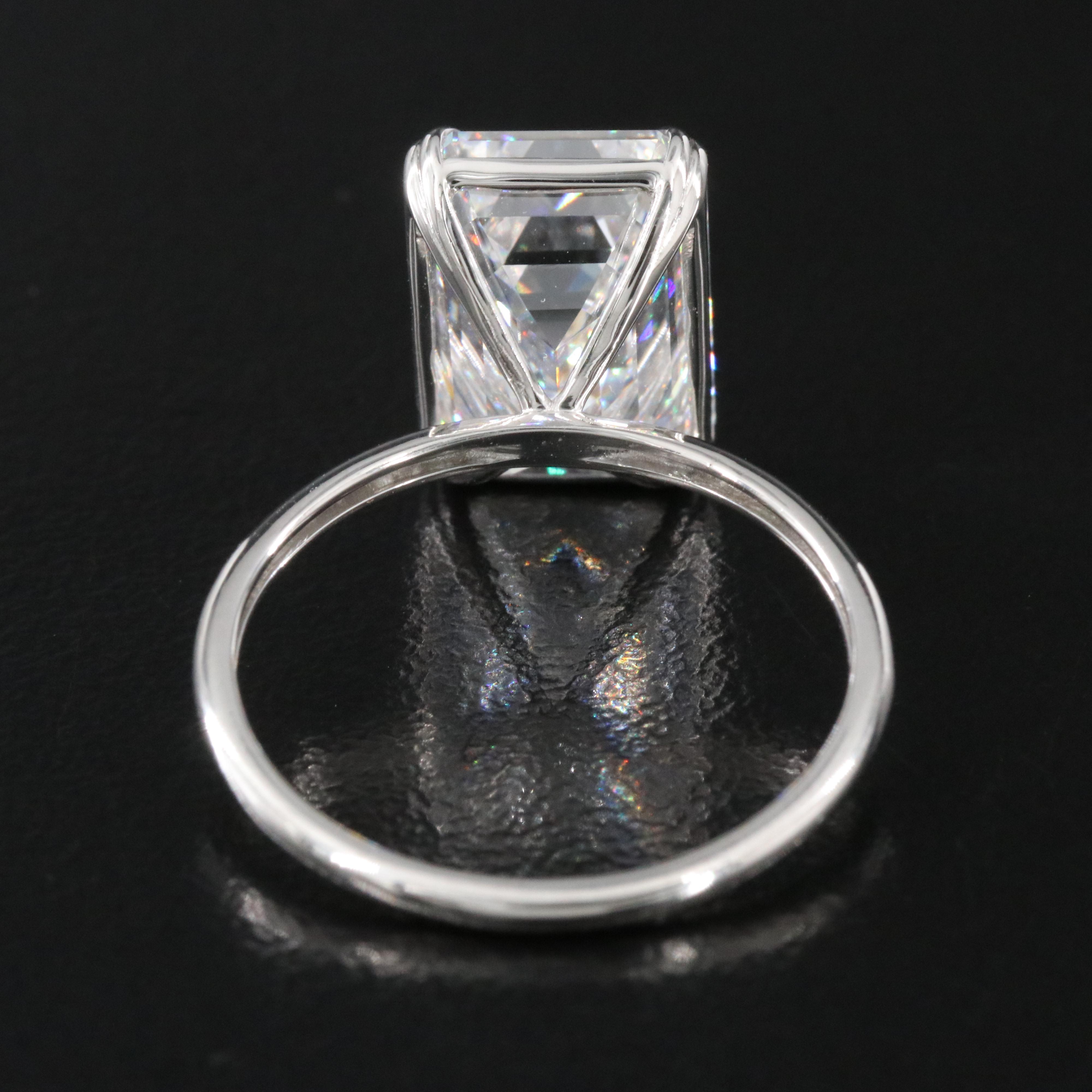 Platinum 6.51 CT Lab Grown Diamond Solitaire Ring with IGI Report