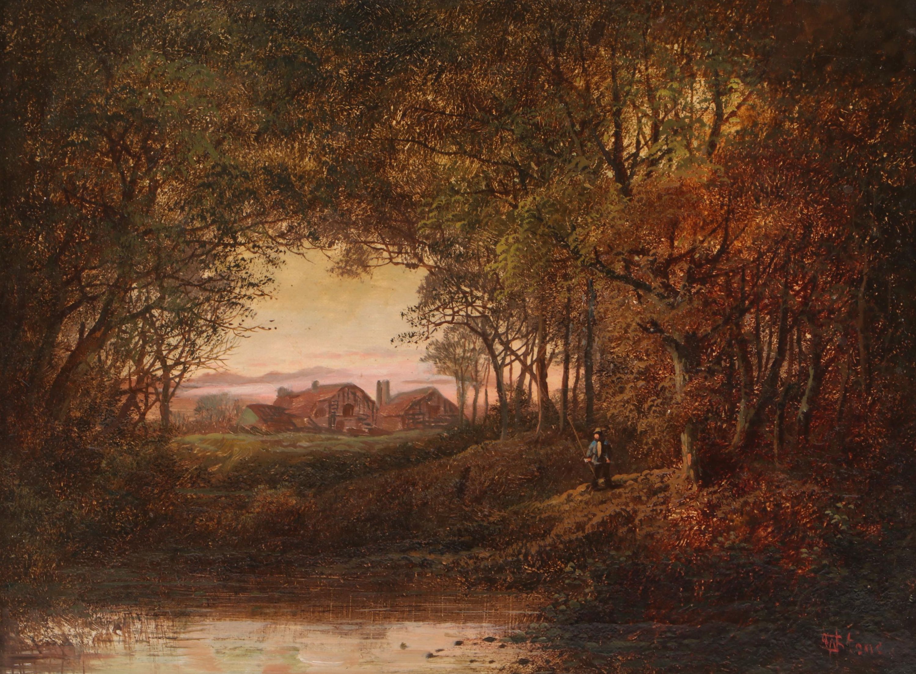 Barbizon-Inspired Landscape Oil Painting