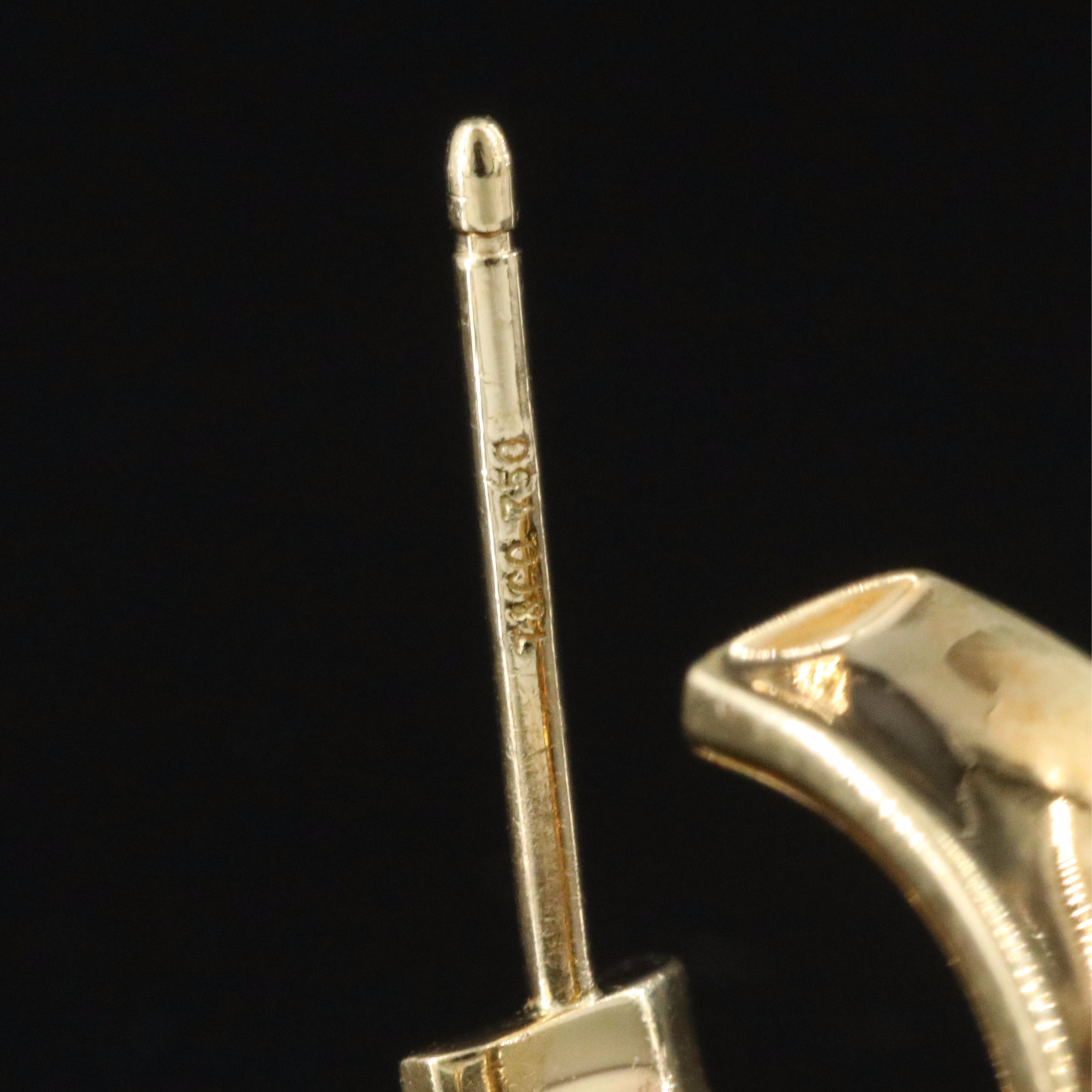 Tiffany & Co. 18K Concave Oval Disc Hoop Earrings