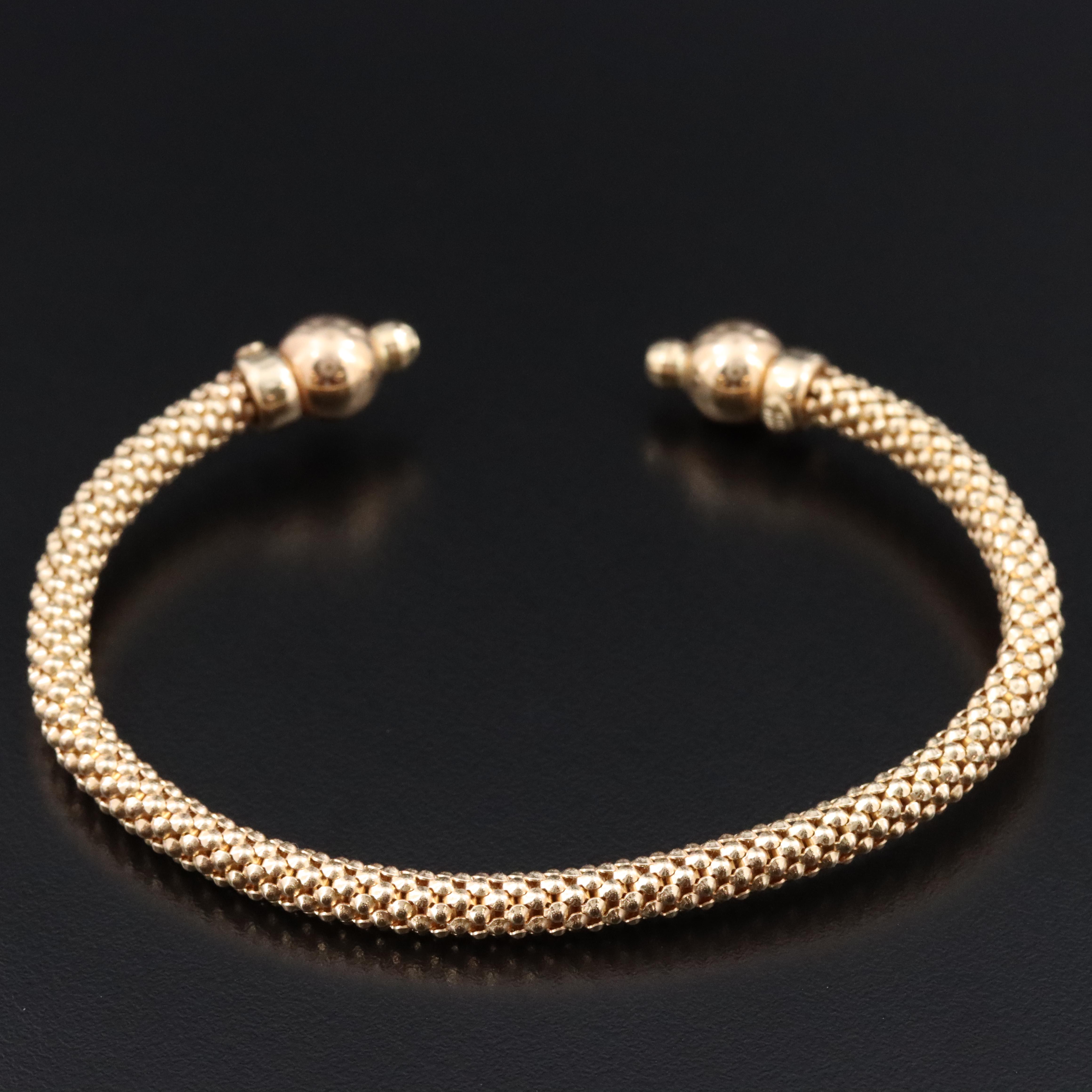 Italian 14K Popcorn Chain Bracelet