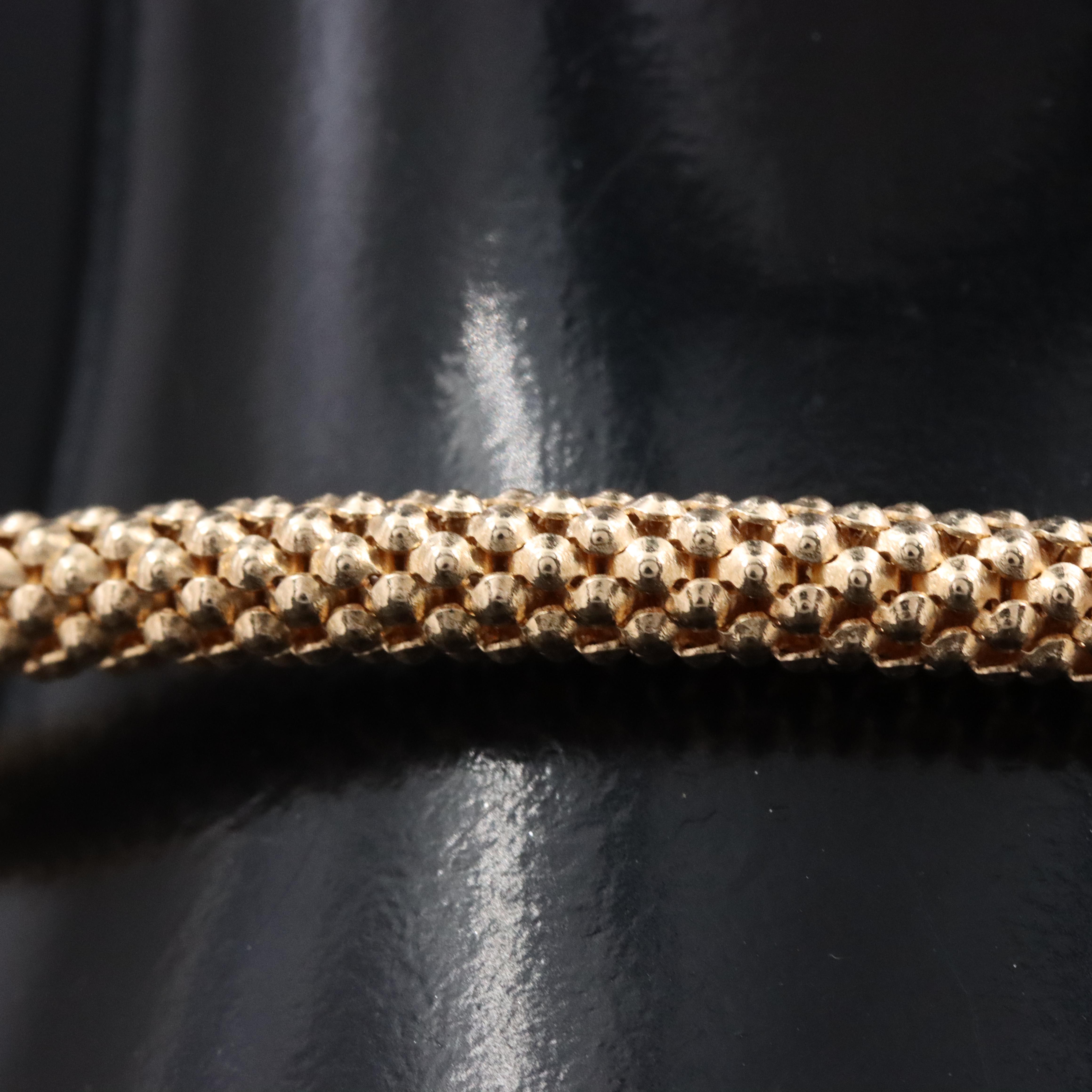 Italian 14K Popcorn Chain Bracelet