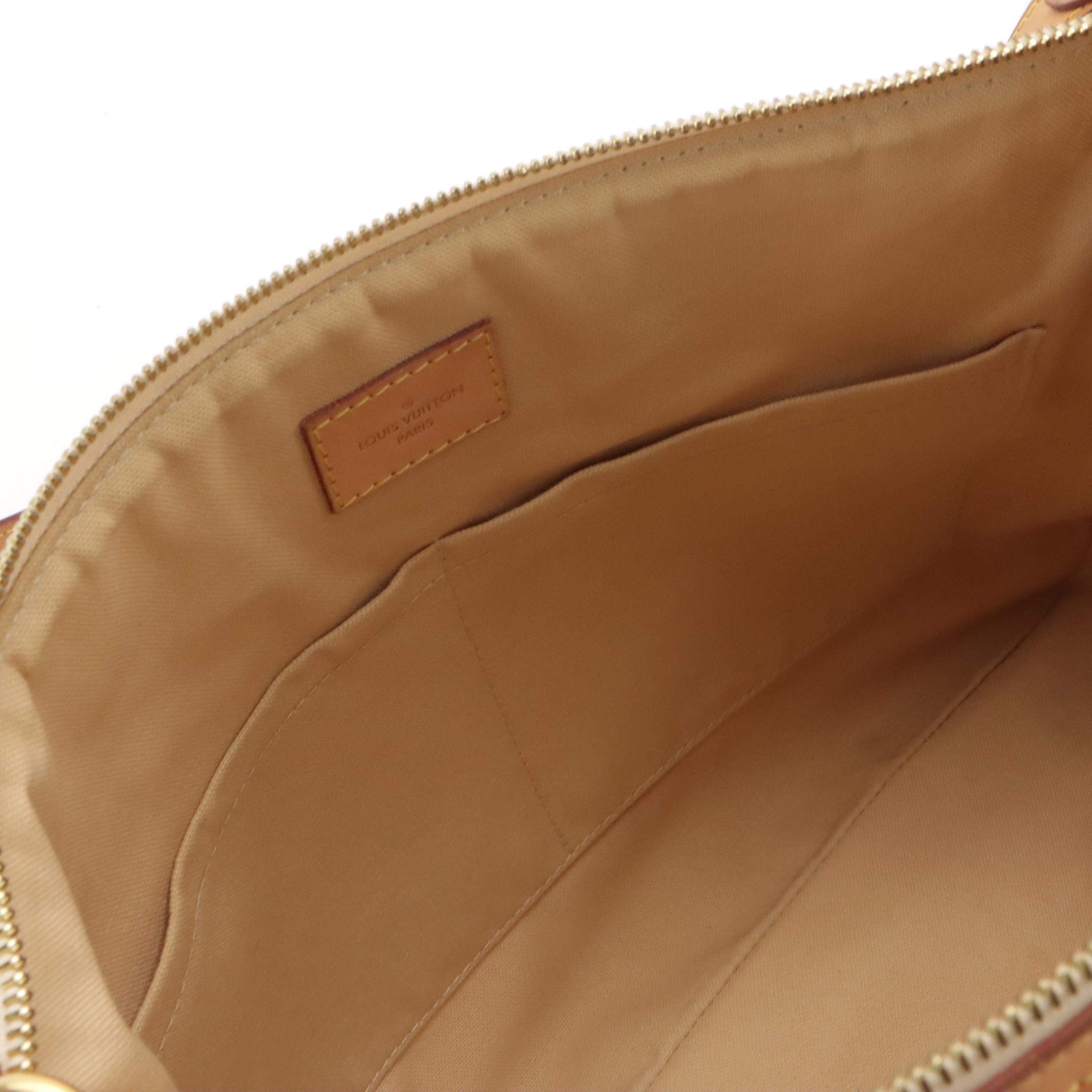 Louis Vuitton Siracusa MM Shoulder Bag in Damier Azur Coated Canvas and Leather