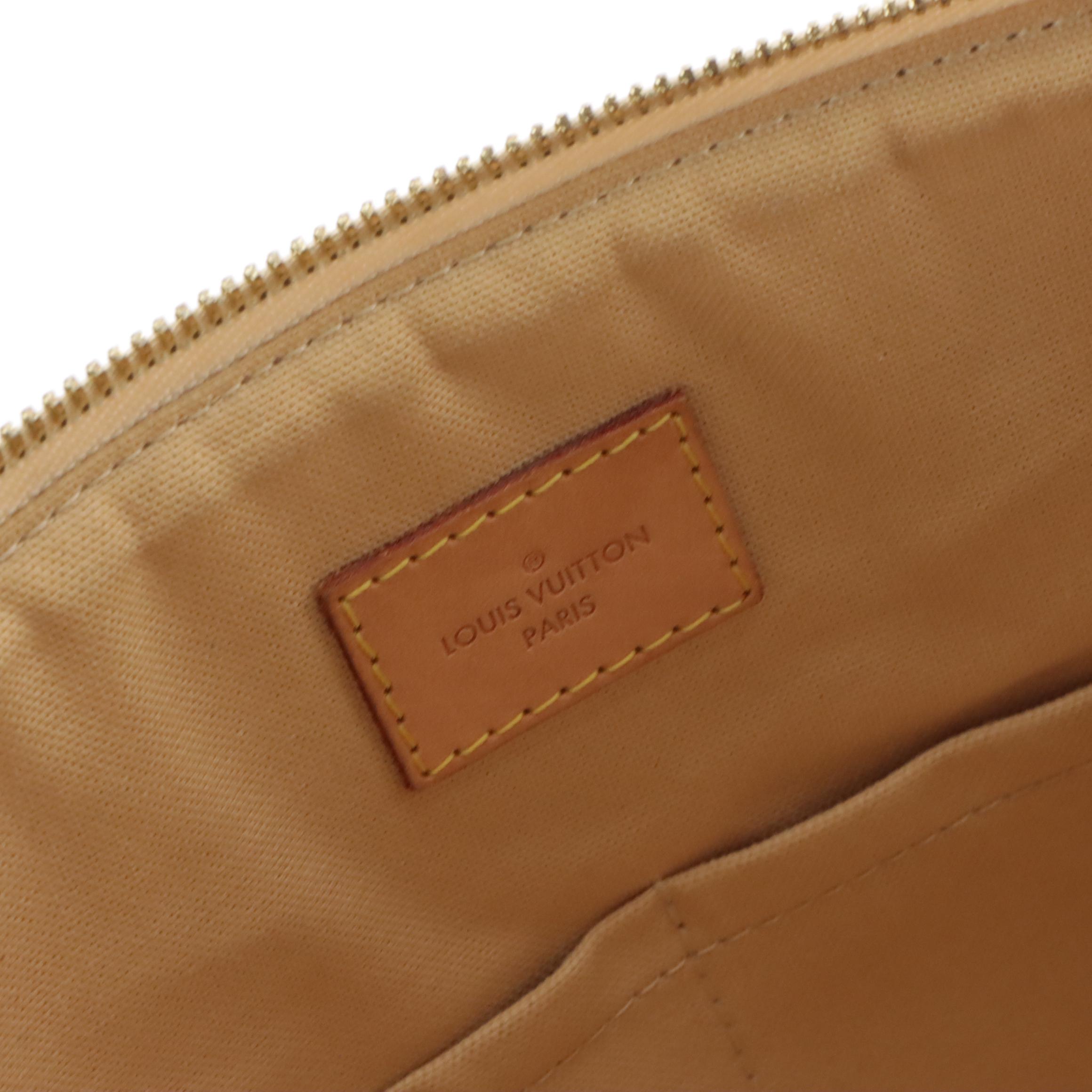 Louis Vuitton Siracusa MM Shoulder Bag in Damier Azur Coated Canvas and Leather