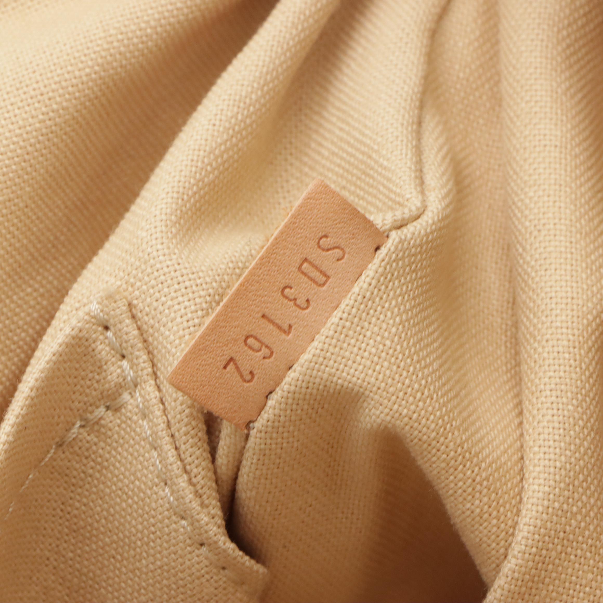 Louis Vuitton Siracusa MM Shoulder Bag in Damier Azur Coated Canvas and Leather