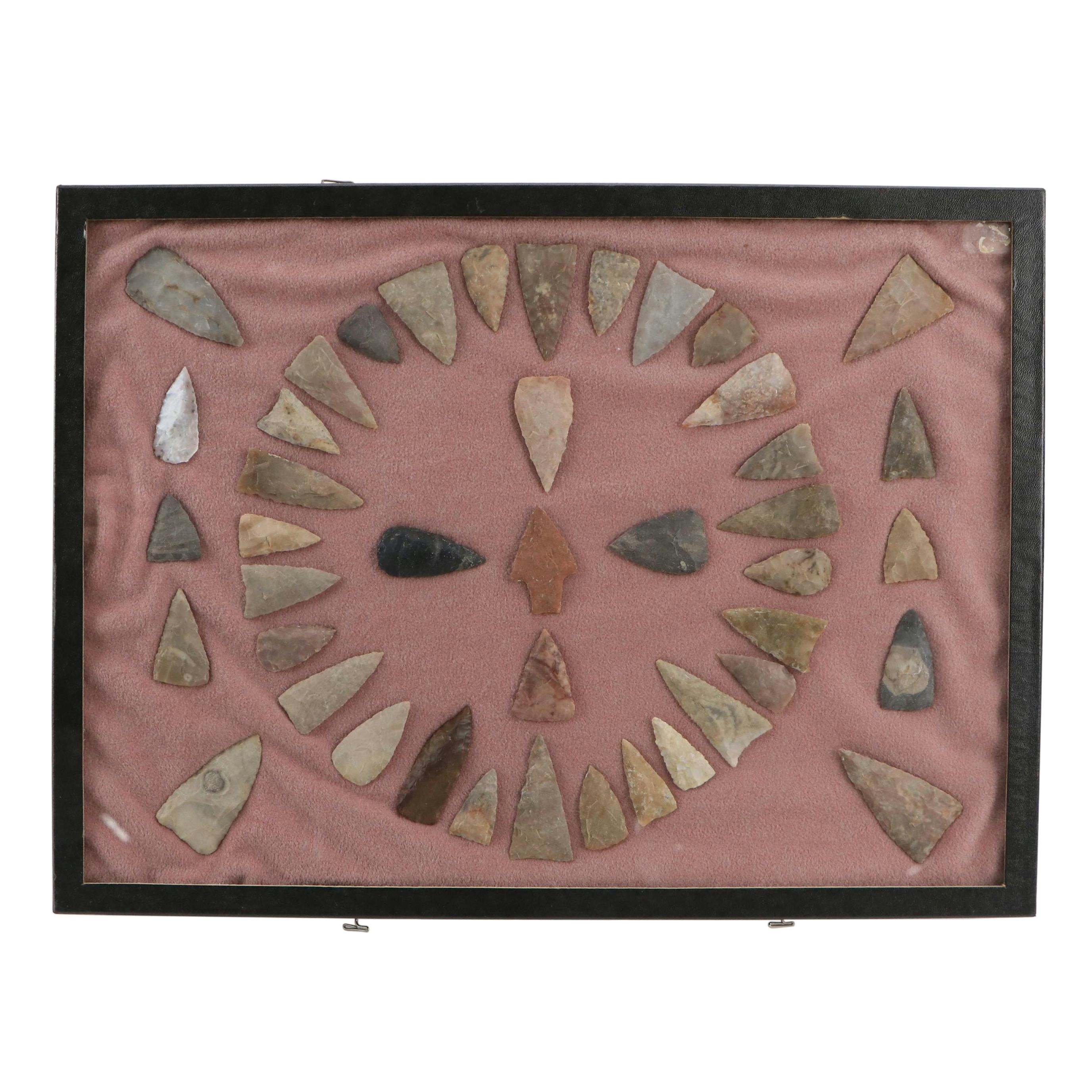 Indigenous Knapped Flint, Chert and Other Stone Arrowheads and Points