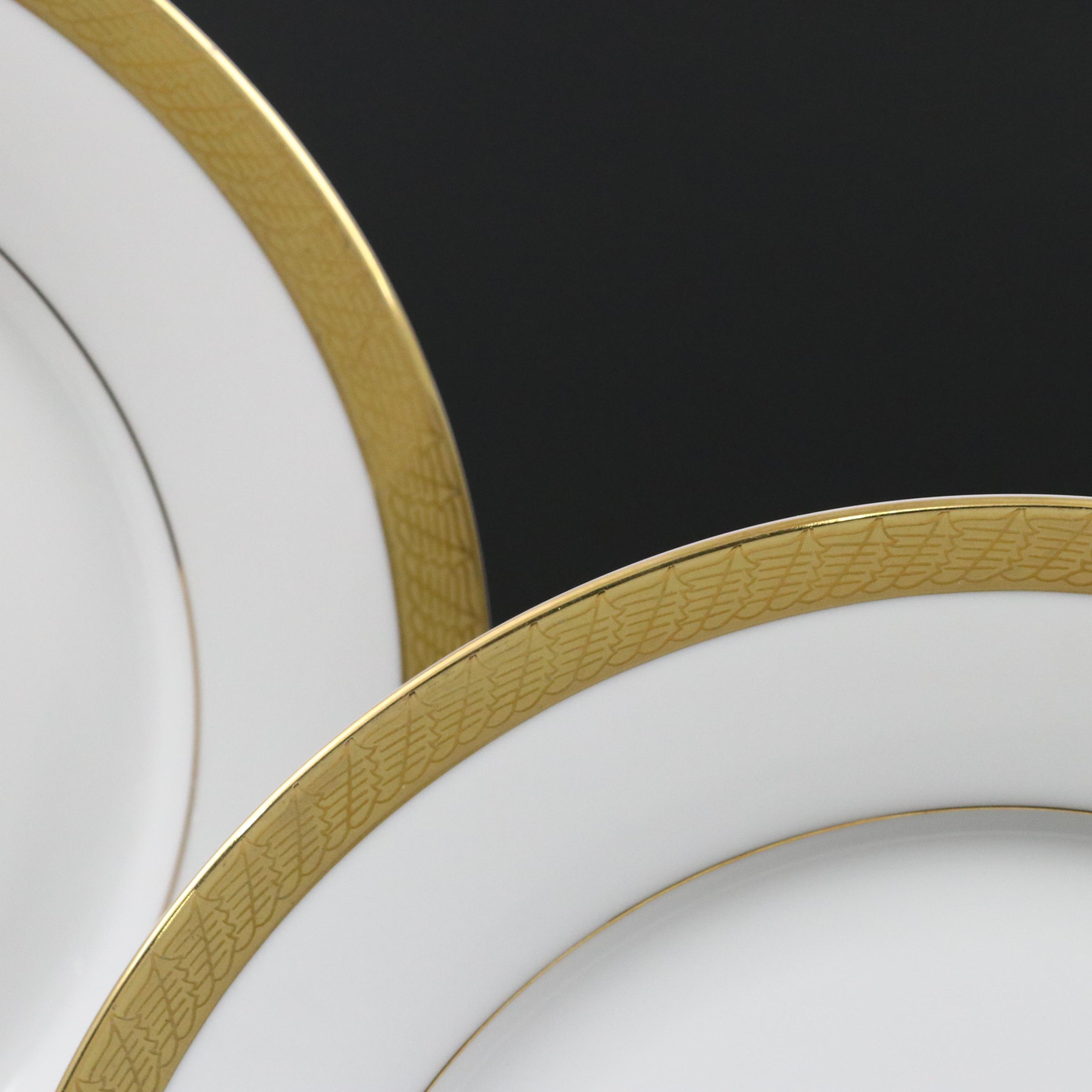 Centurion Collection Gilt Rimmed Porcelain Chargers