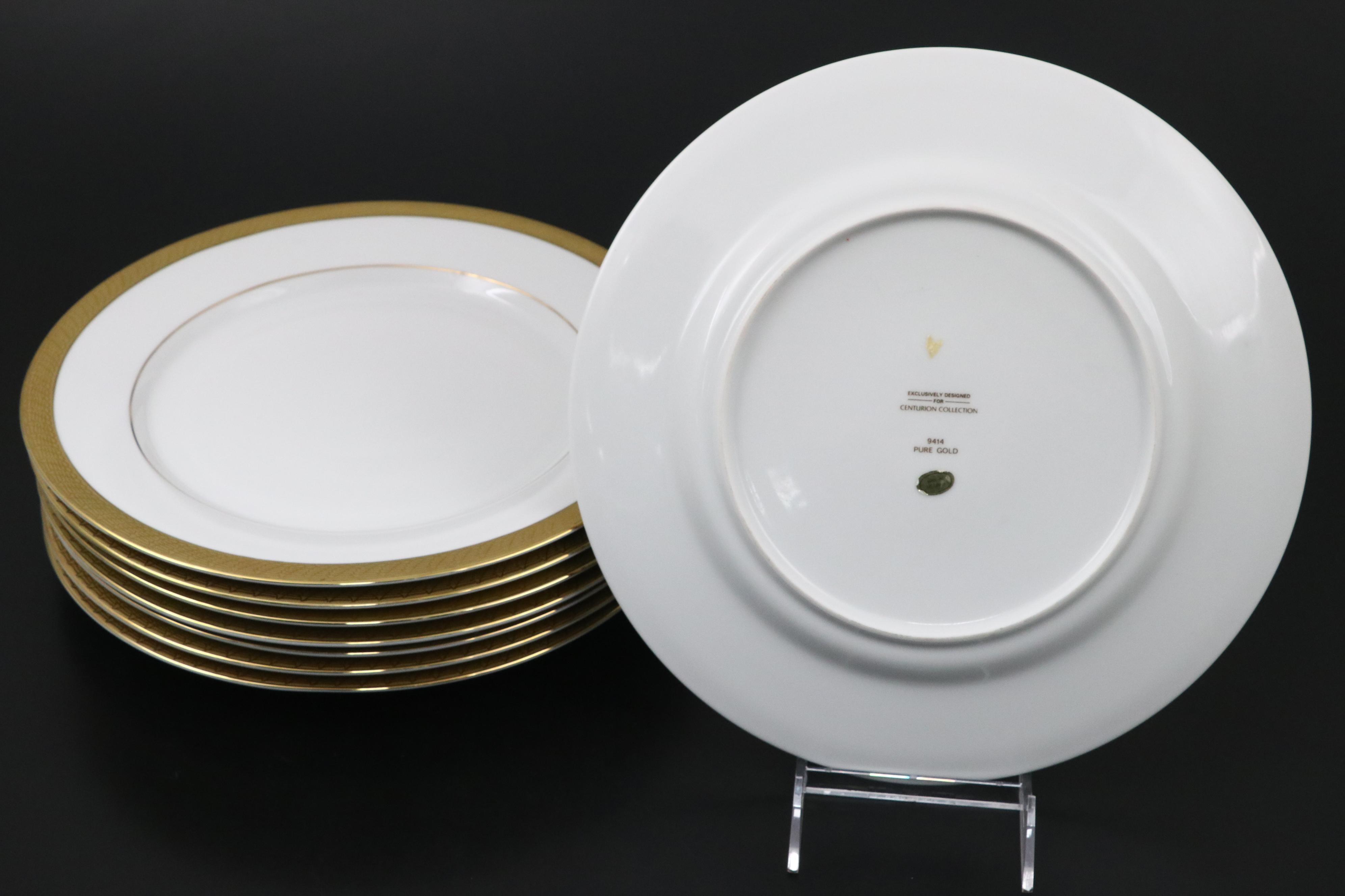 Centurion Collection Gilt Rimmed Porcelain Chargers
