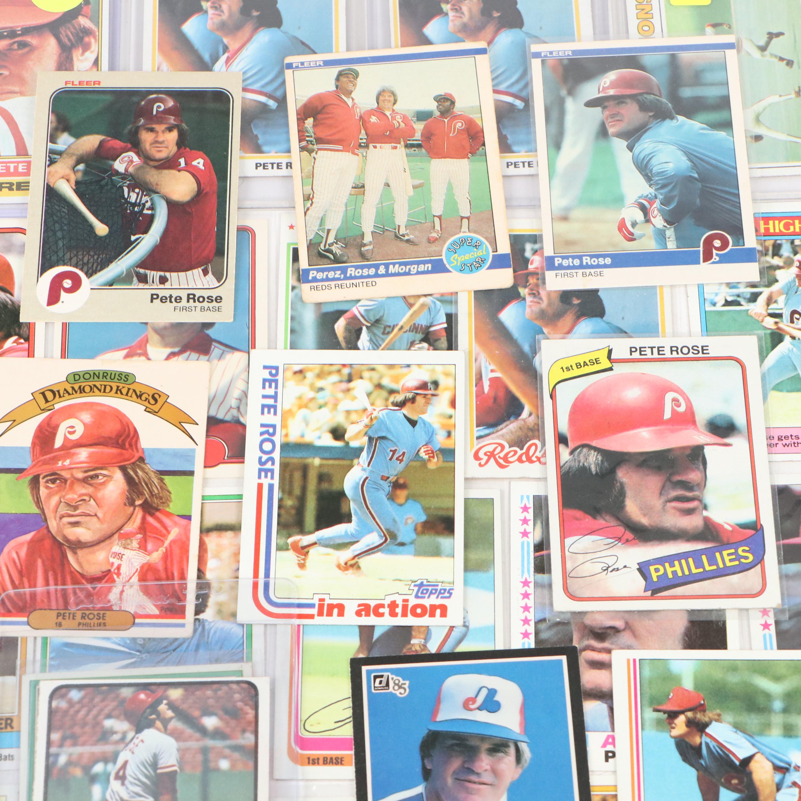 Pete Rose Baseball Card Collection, 1960s-2010s