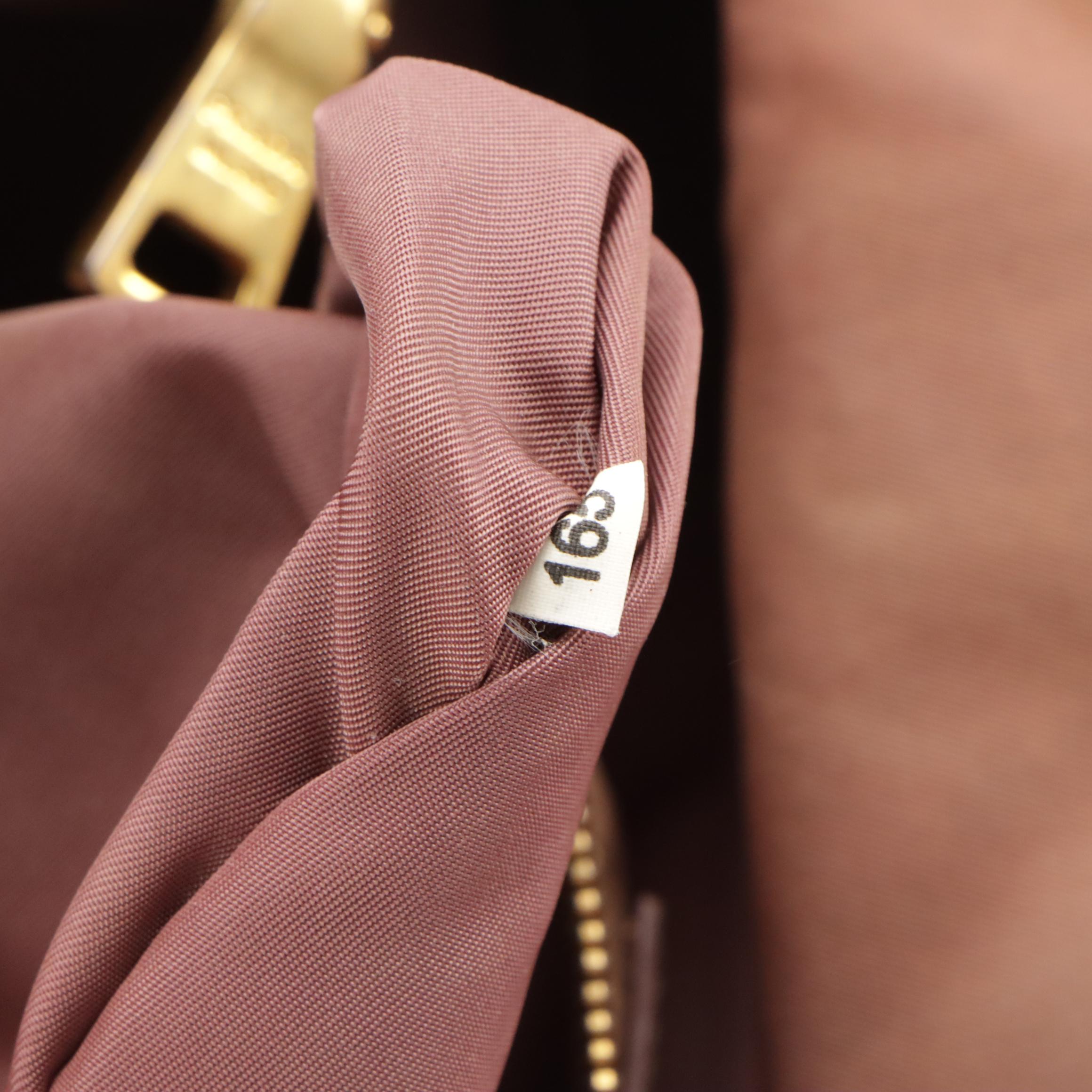 Prada Shoulder Tote in Green Tessuto Nylon and Metallic Leather Trim