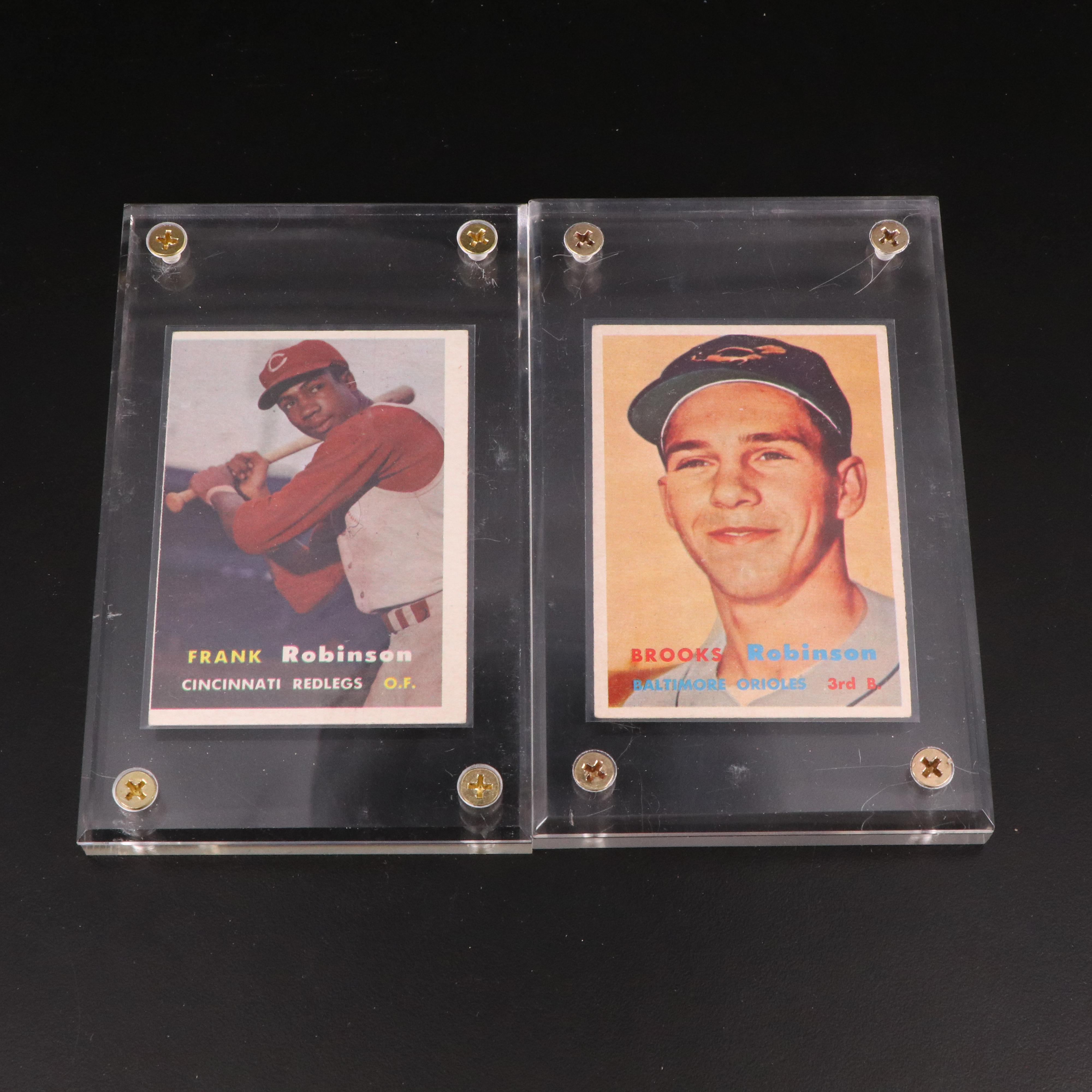 1957 Topps Frank Robinson and Brooks Robinson Rookie Baseball Cards