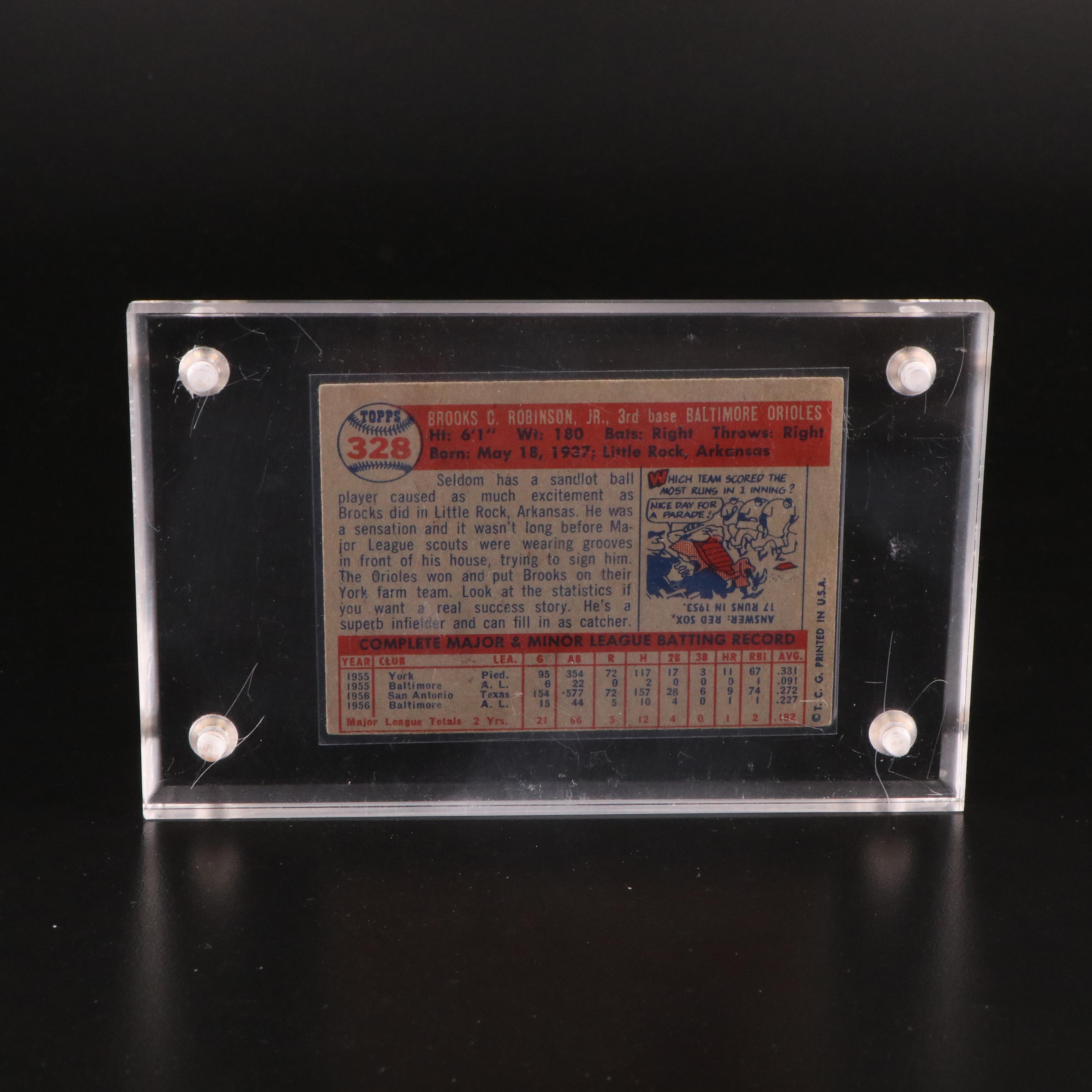 1957 Topps Frank Robinson and Brooks Robinson Rookie Baseball Cards