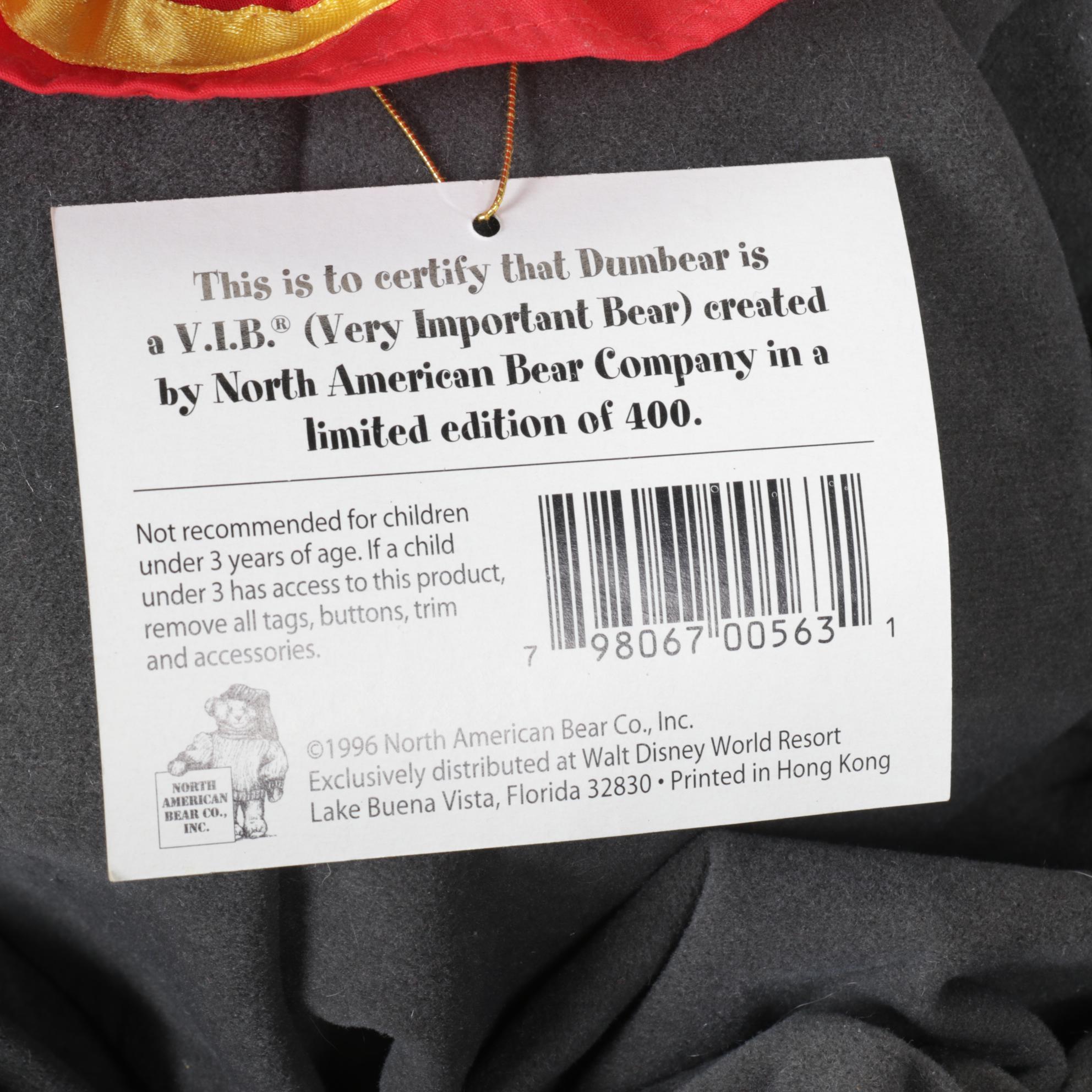 Walt Disney "Dumbear and Timothy Mouse" Limited Edition Plush by NABCO